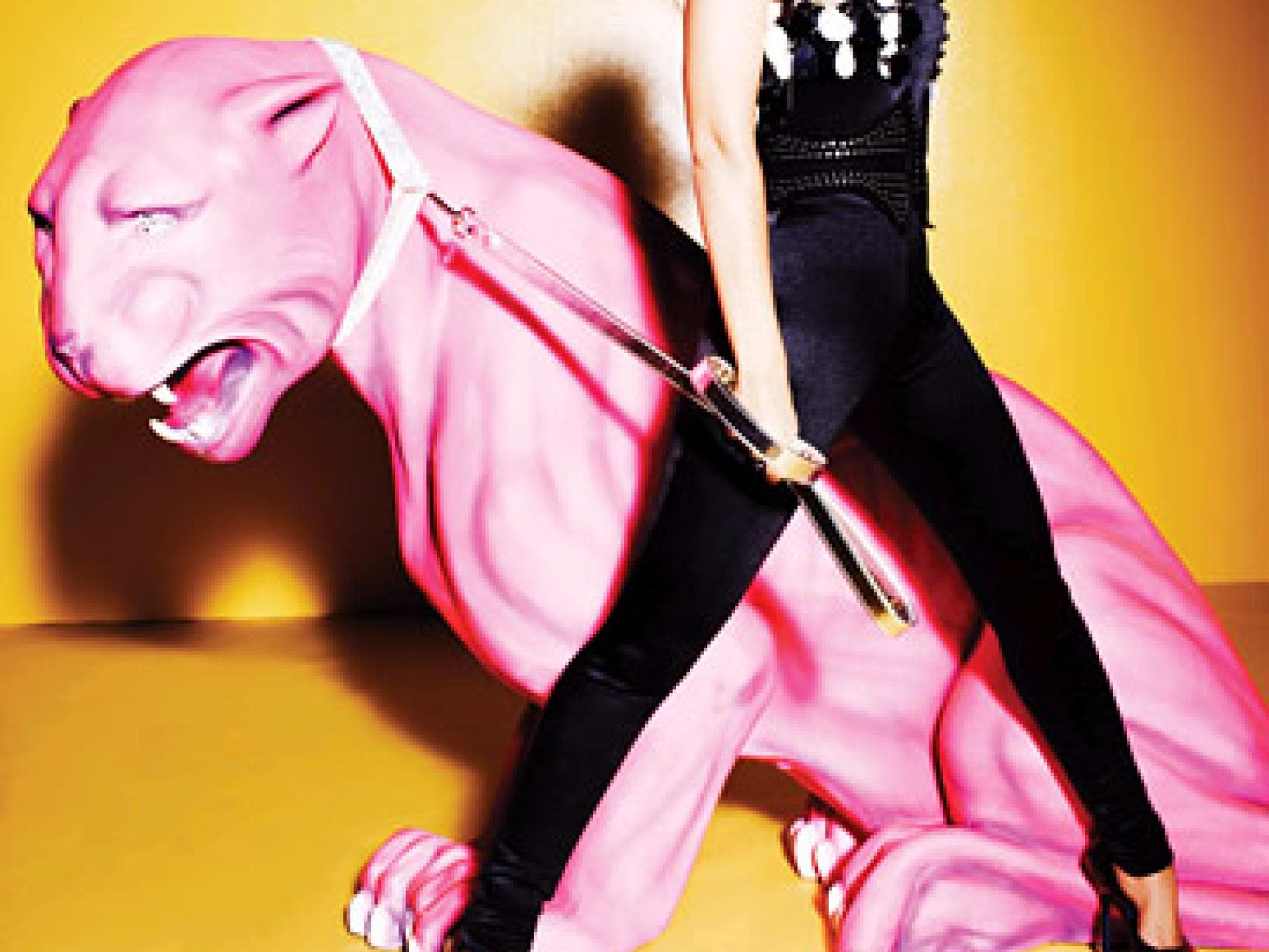 Christina Aguilera mit Riesen-Raubkatze