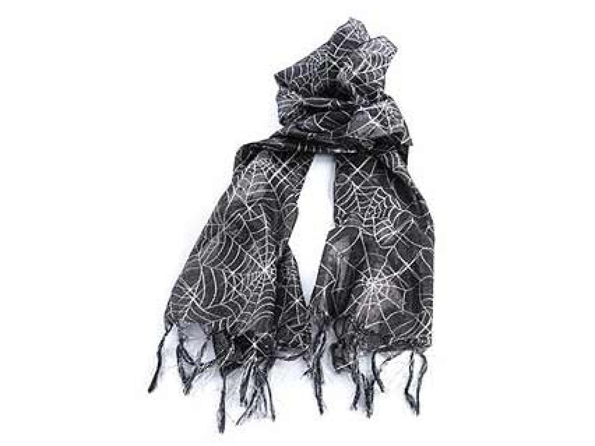 Schal mit Spinnnetzen