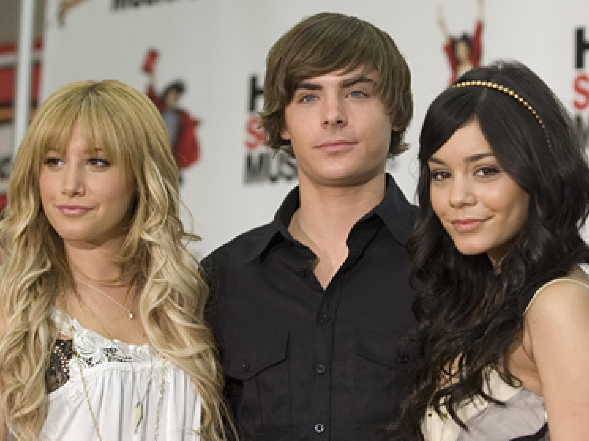 Ashley, Zac und Vanessa auf der Pressekonferenz für HSM 3