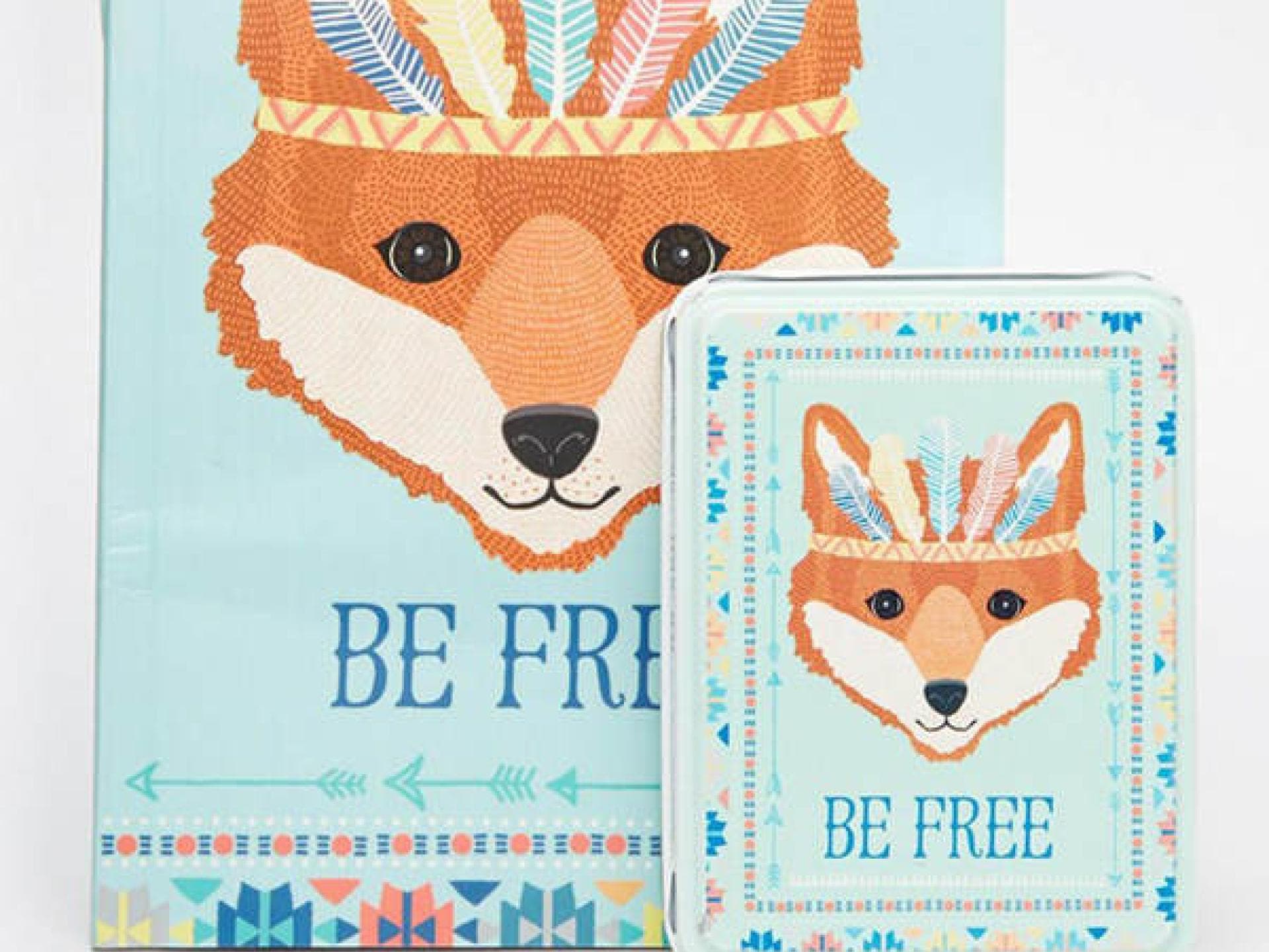 Notizbuch & Dose mit Fuchs von Tribal Adventure