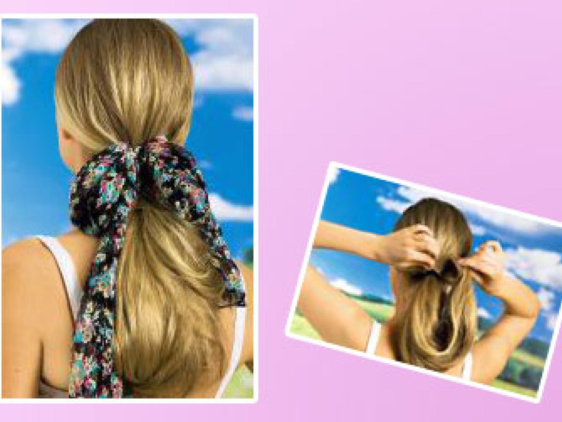 Tücher als Schleifen im Haar befestigen