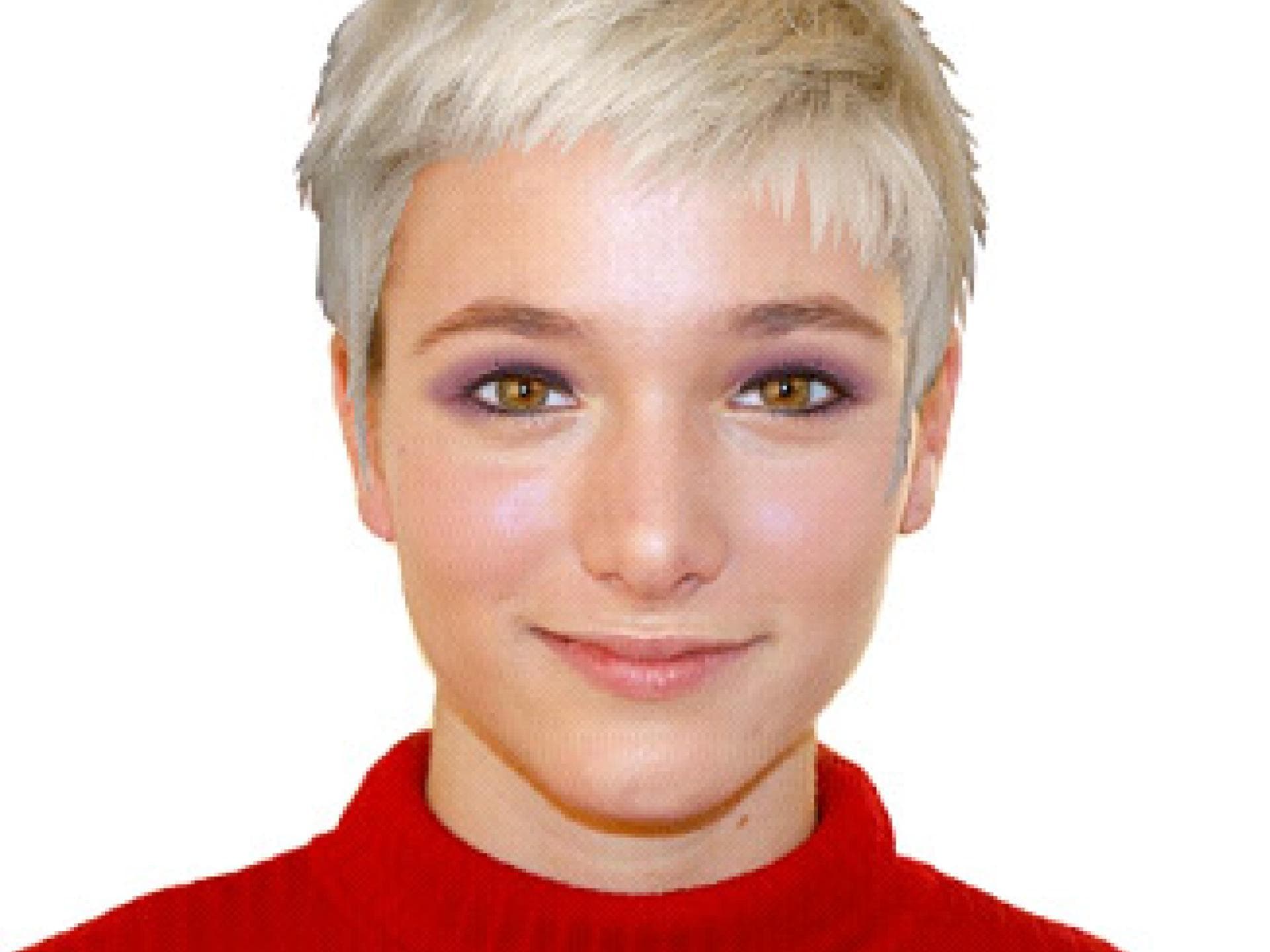 Raspelkurze Haare in Platinblond