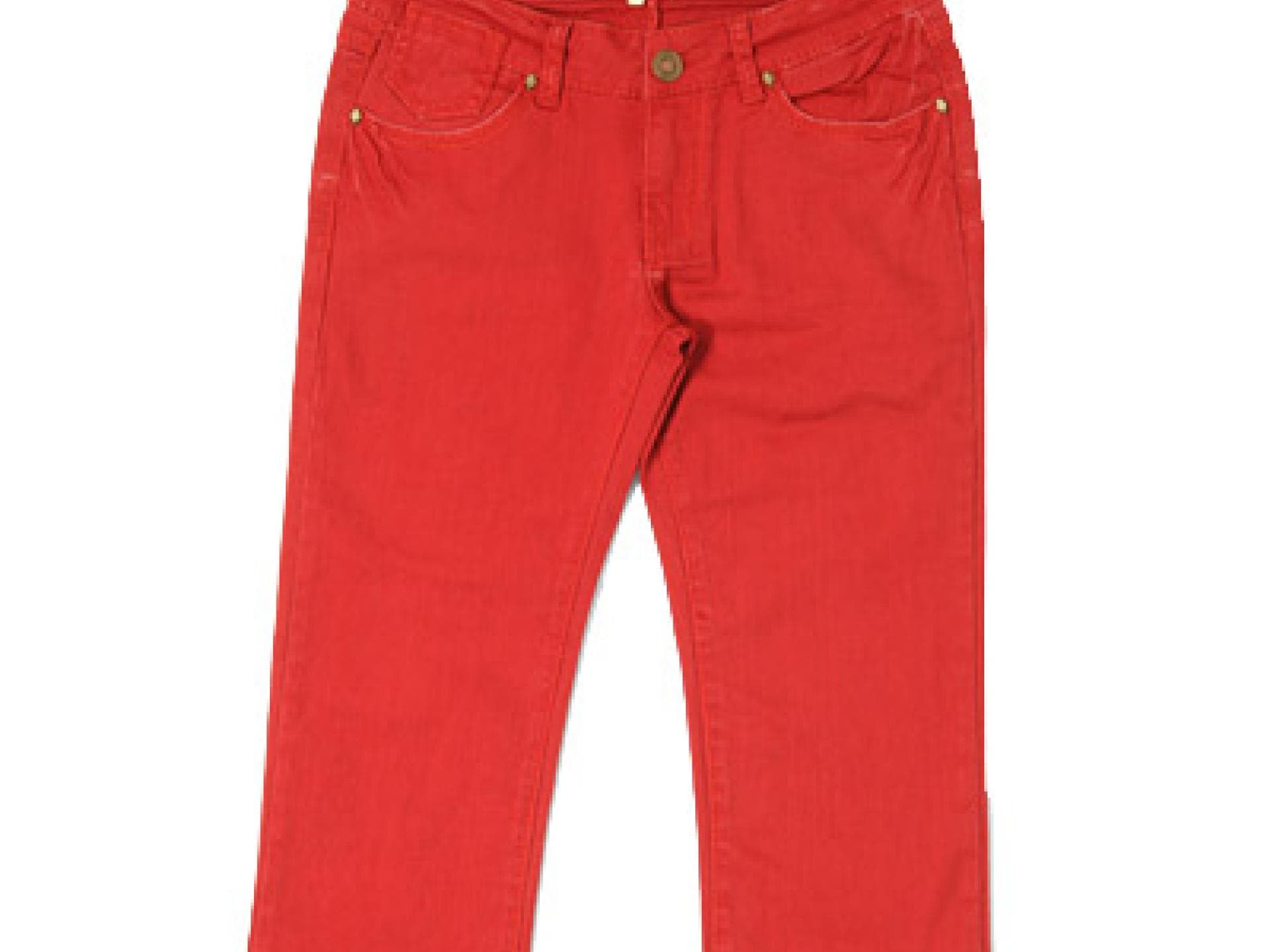 Hose in knallrotem Denim von New Yorker