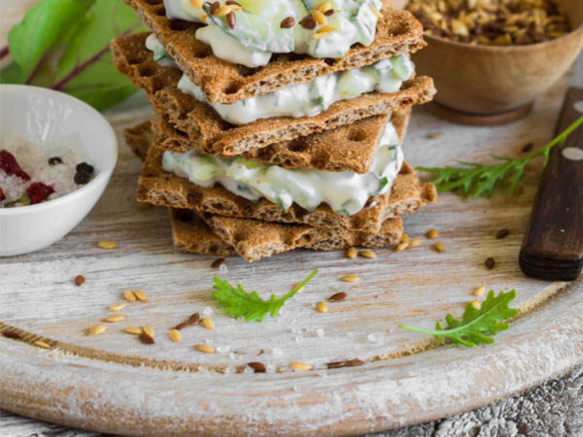 Pausenbot: Frischkäse und Körner