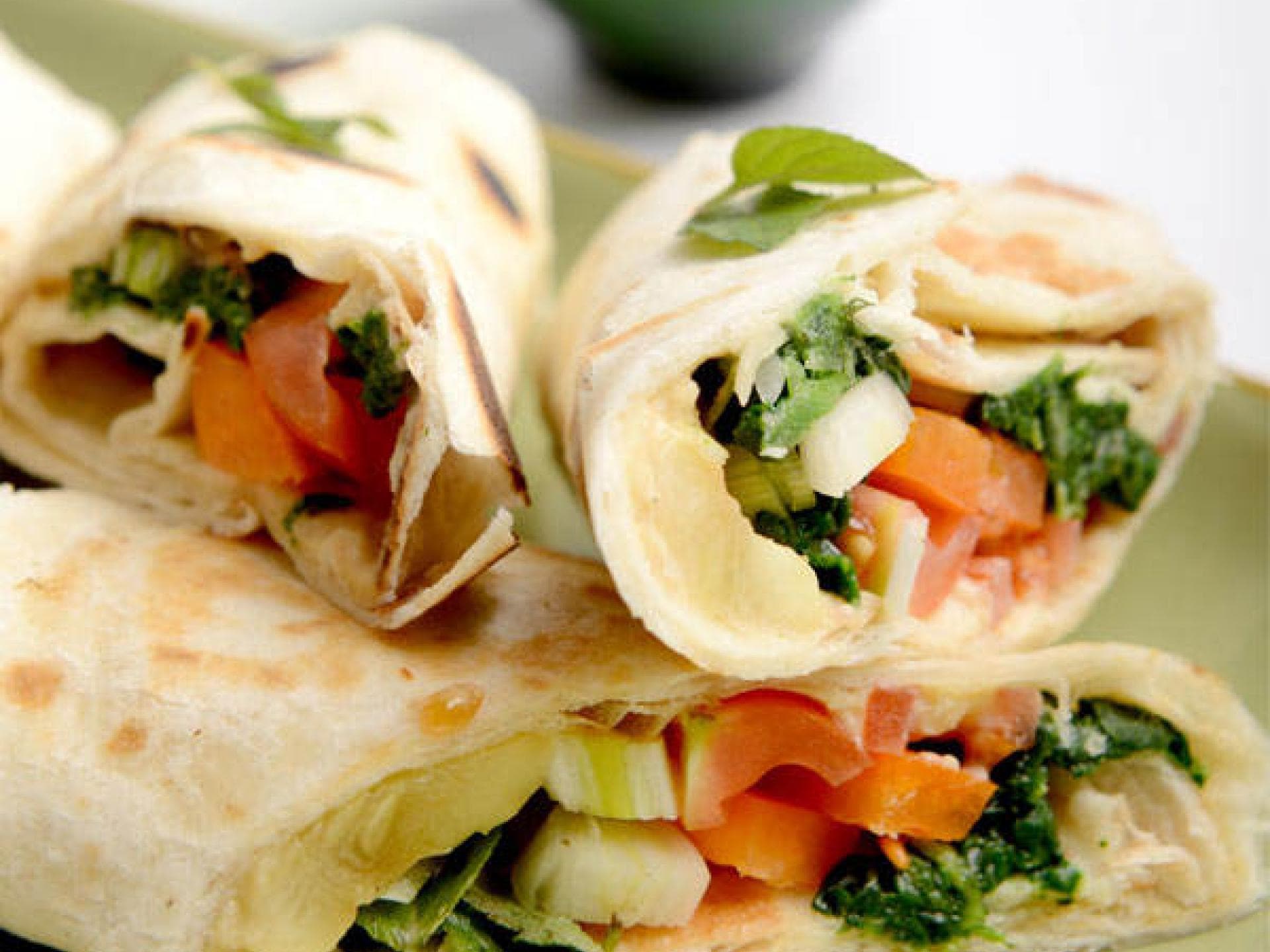 Fingerfood: Spinat-Wrap