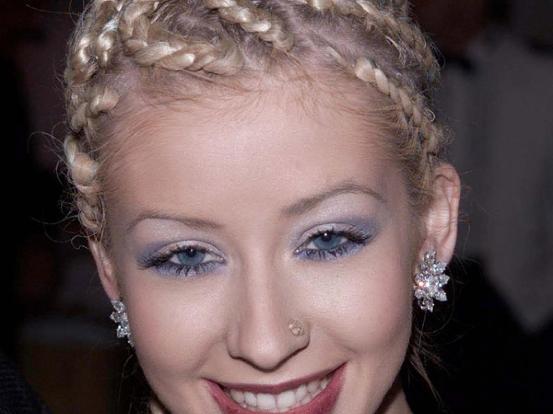 Christina Aguilera mit Zöpfchen-Frisur