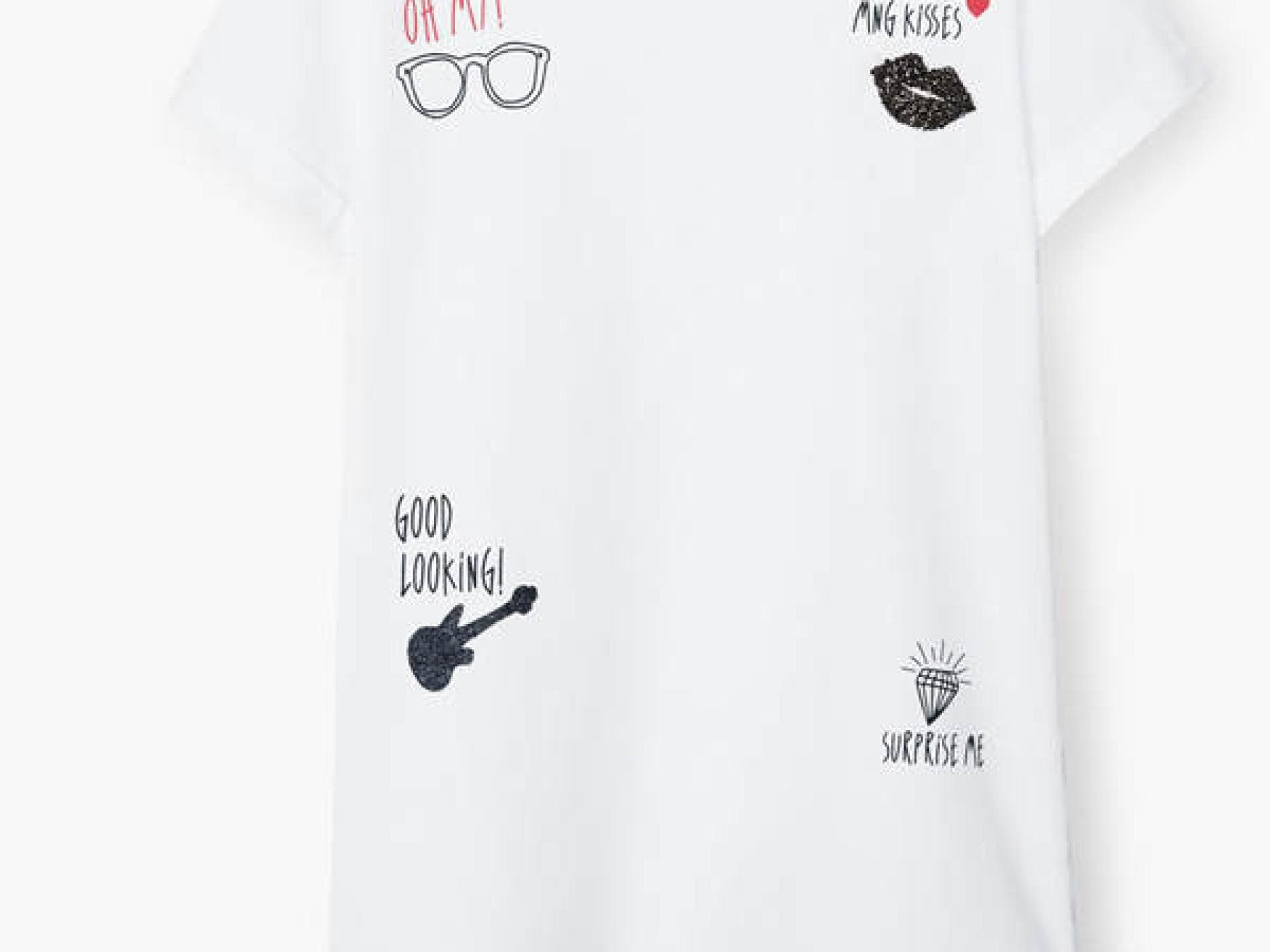 T-Shirt mit Kritzelzeichnungen T-Shirt mit Kritzelzeichnungen