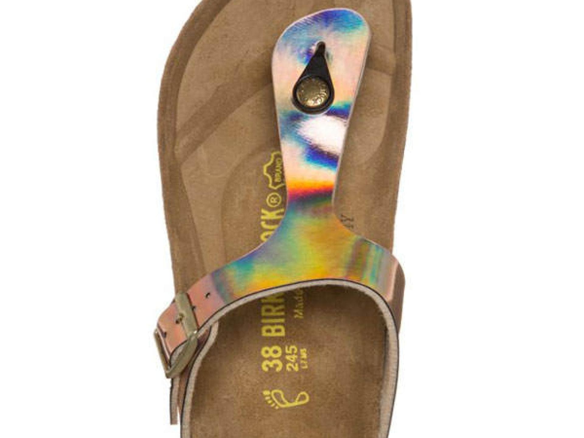 Birkenstock im Metallic-Look