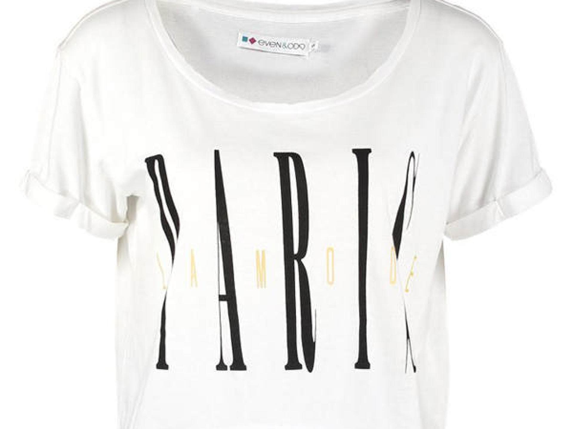 Crop Top mit Schriftzug von Even & Odd Crop Top mit Schriftzug von Even & Odd