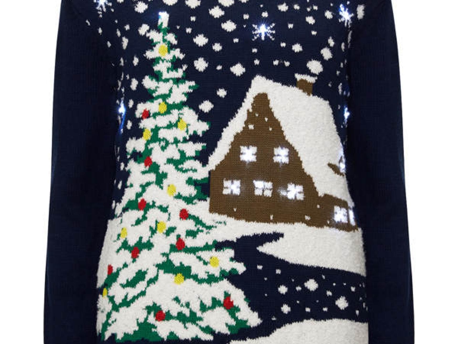 Weihnachtspulli mit Blinklicht von Primark