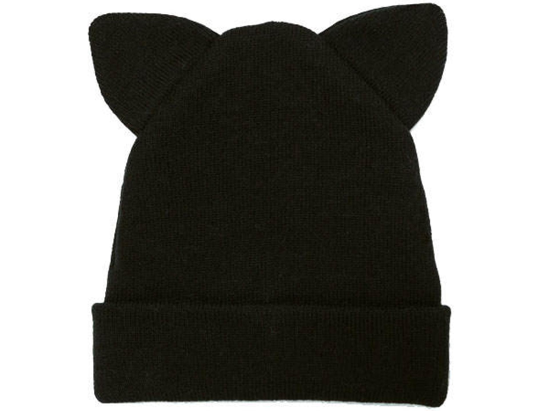 Schwarze Mütze mit Katzenohren