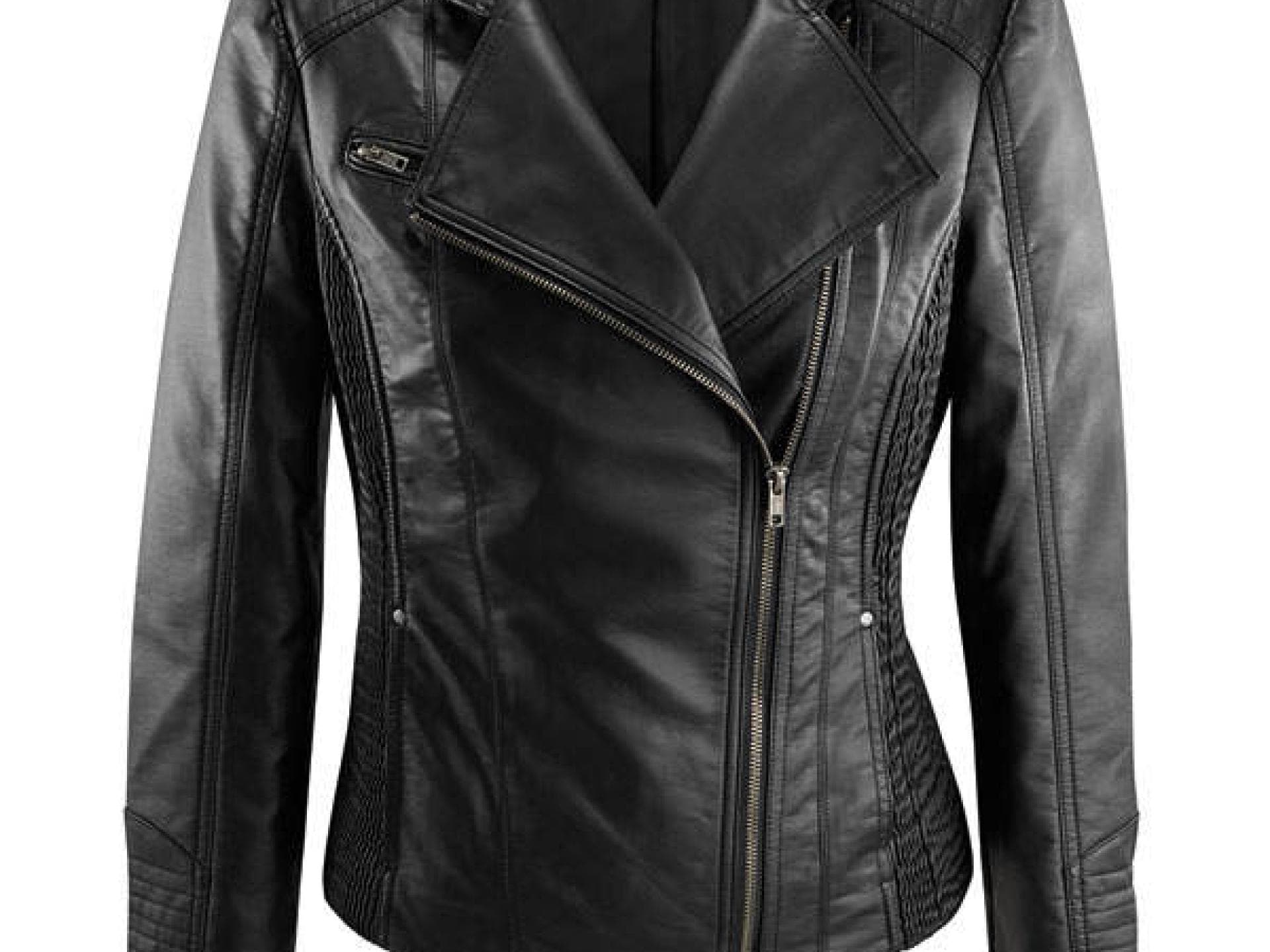 Schwarze Lederjacke von Orsay Schwarze Lederjacke von Orsay