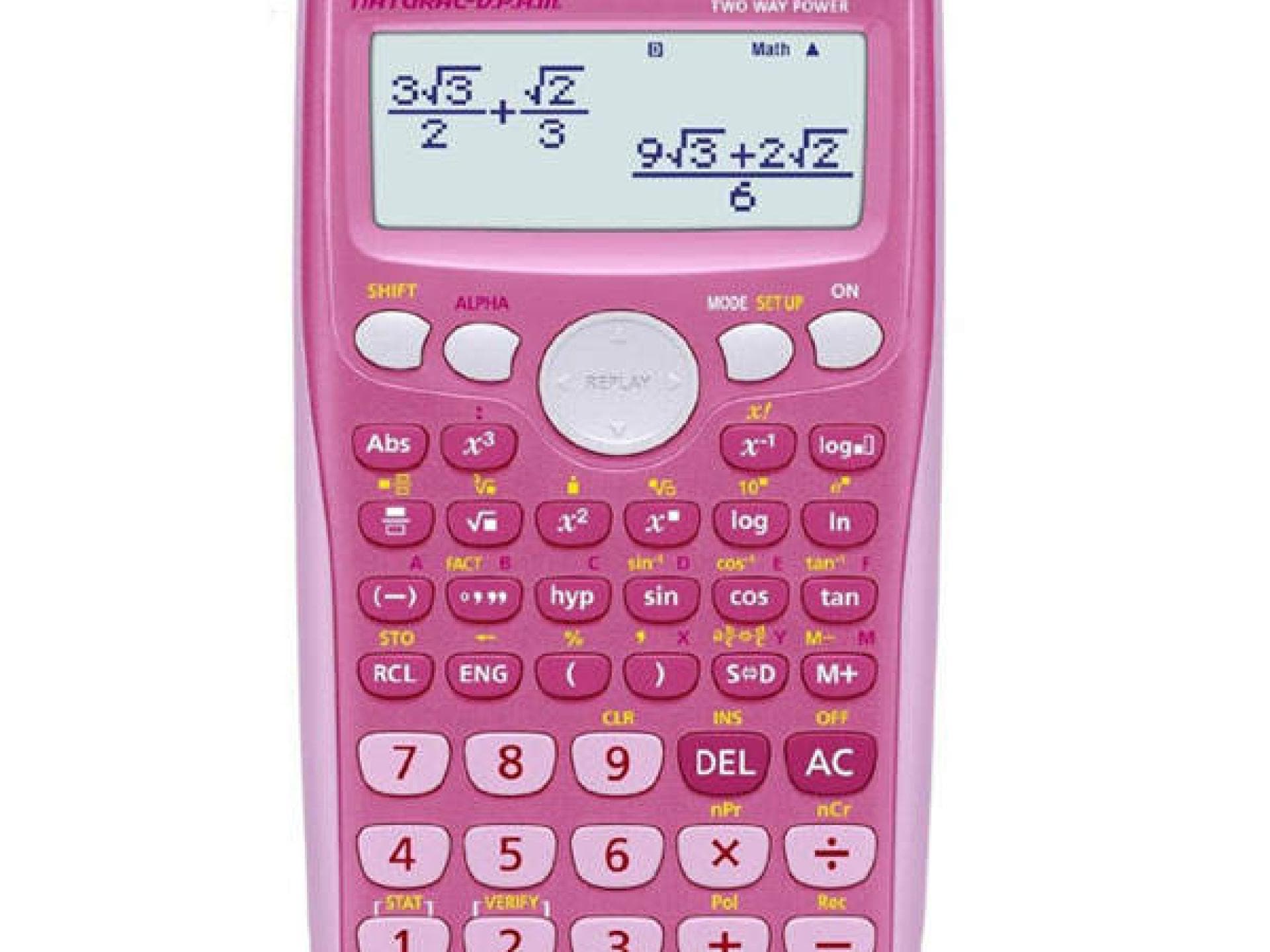 Pinker Taschenrechner von Casio