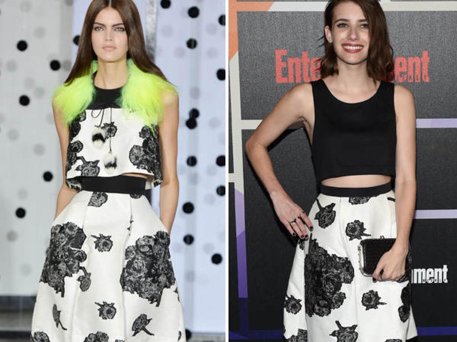 Emma Roberts in Tanya Taylor