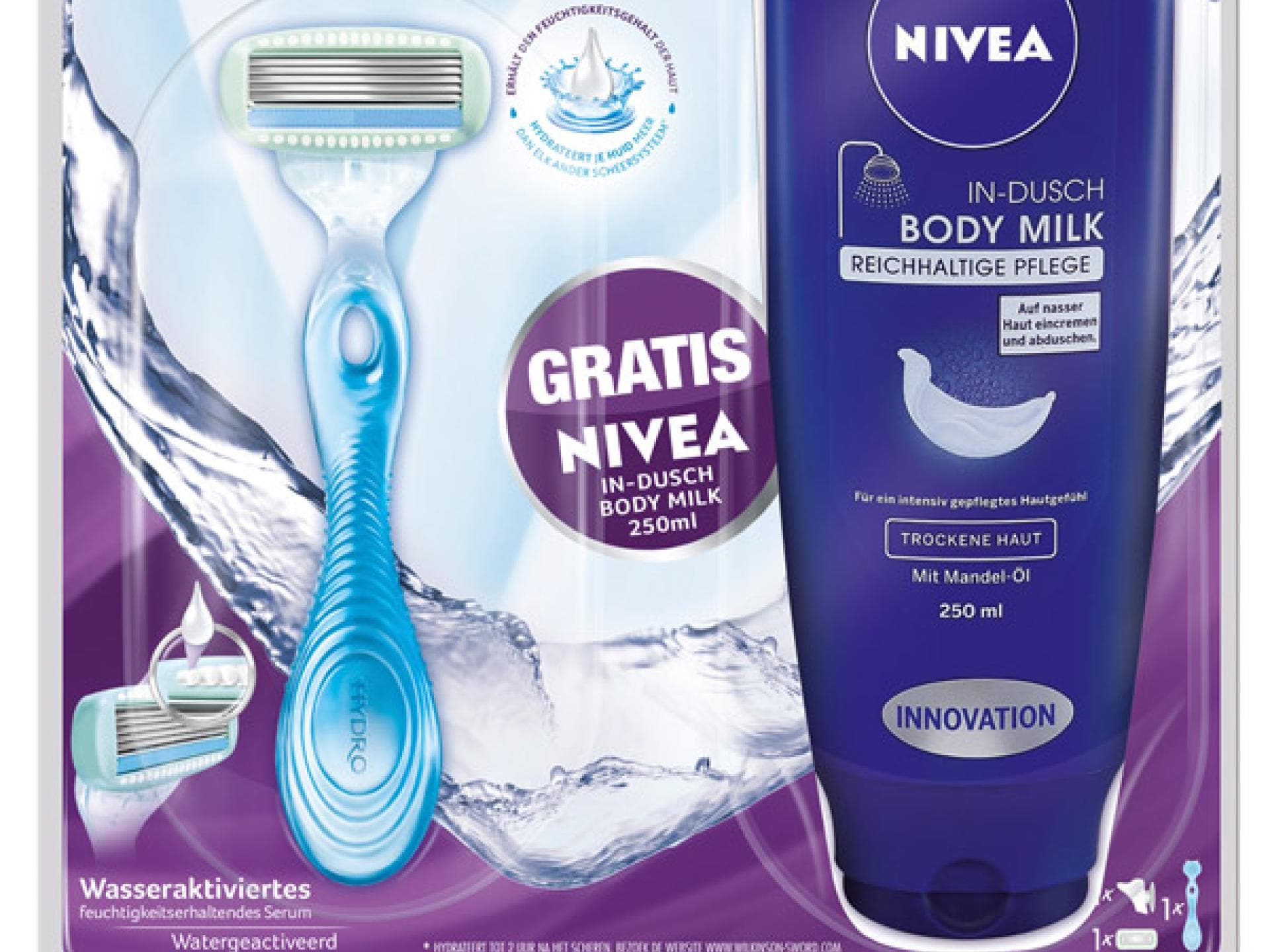 Wilkinson Sword Hydro Silk & Nivea In-Dusch Body Milk