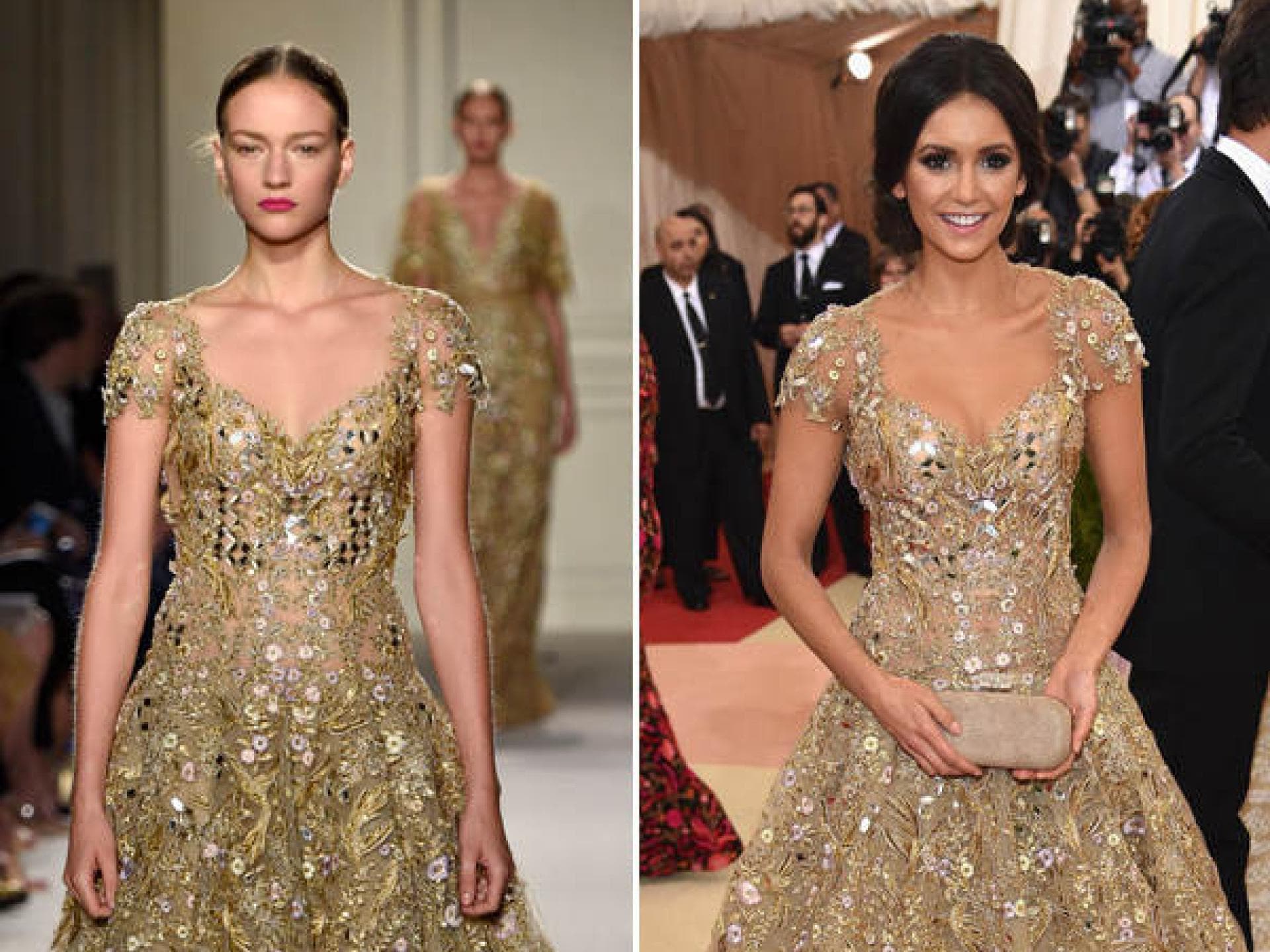 Nina Dobrev in Marchesa