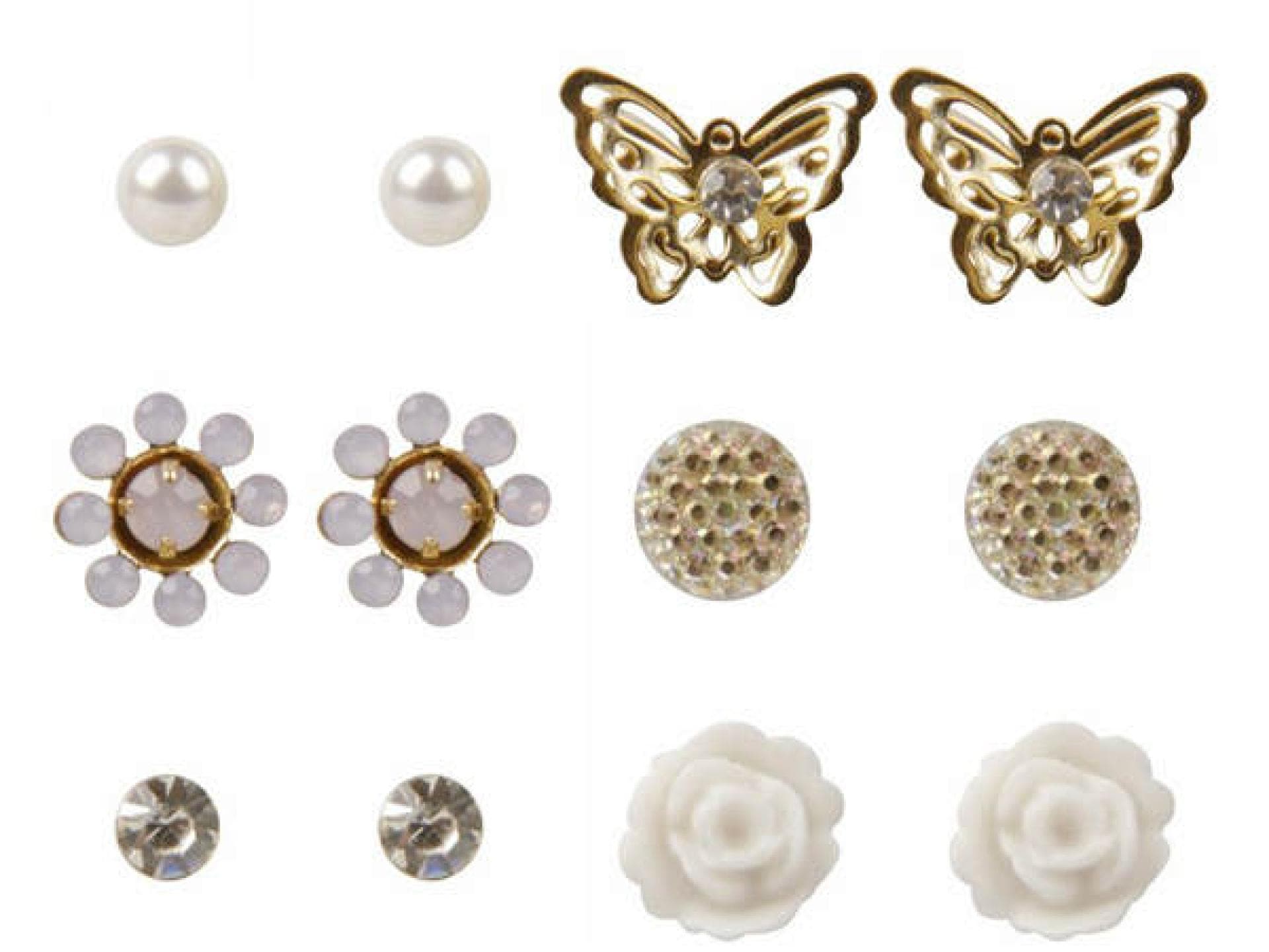 Schöne Ohrringe im 6er-Pack von Capelli