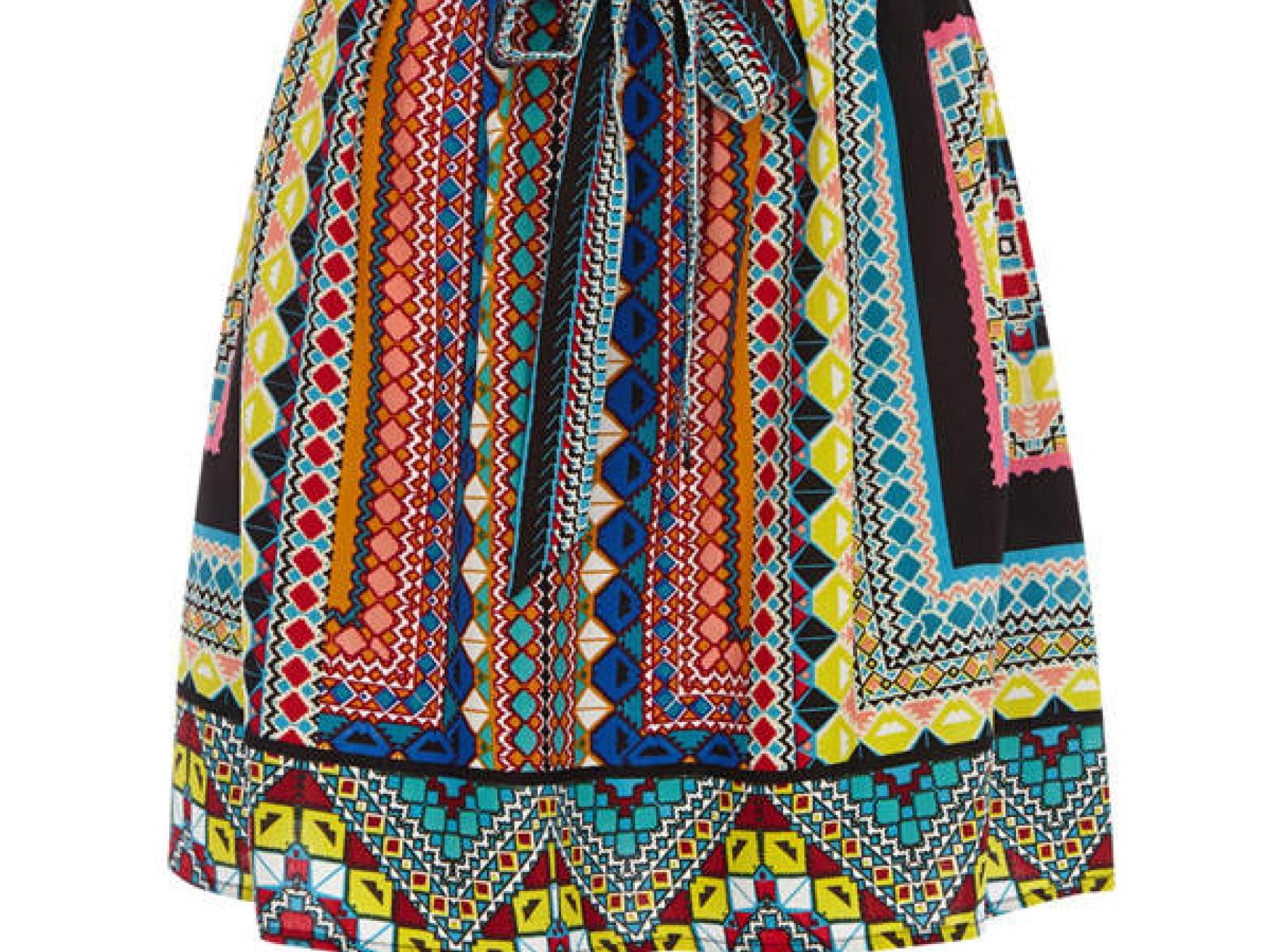 Bunter Rock mit Ethno-Print von Warehouse