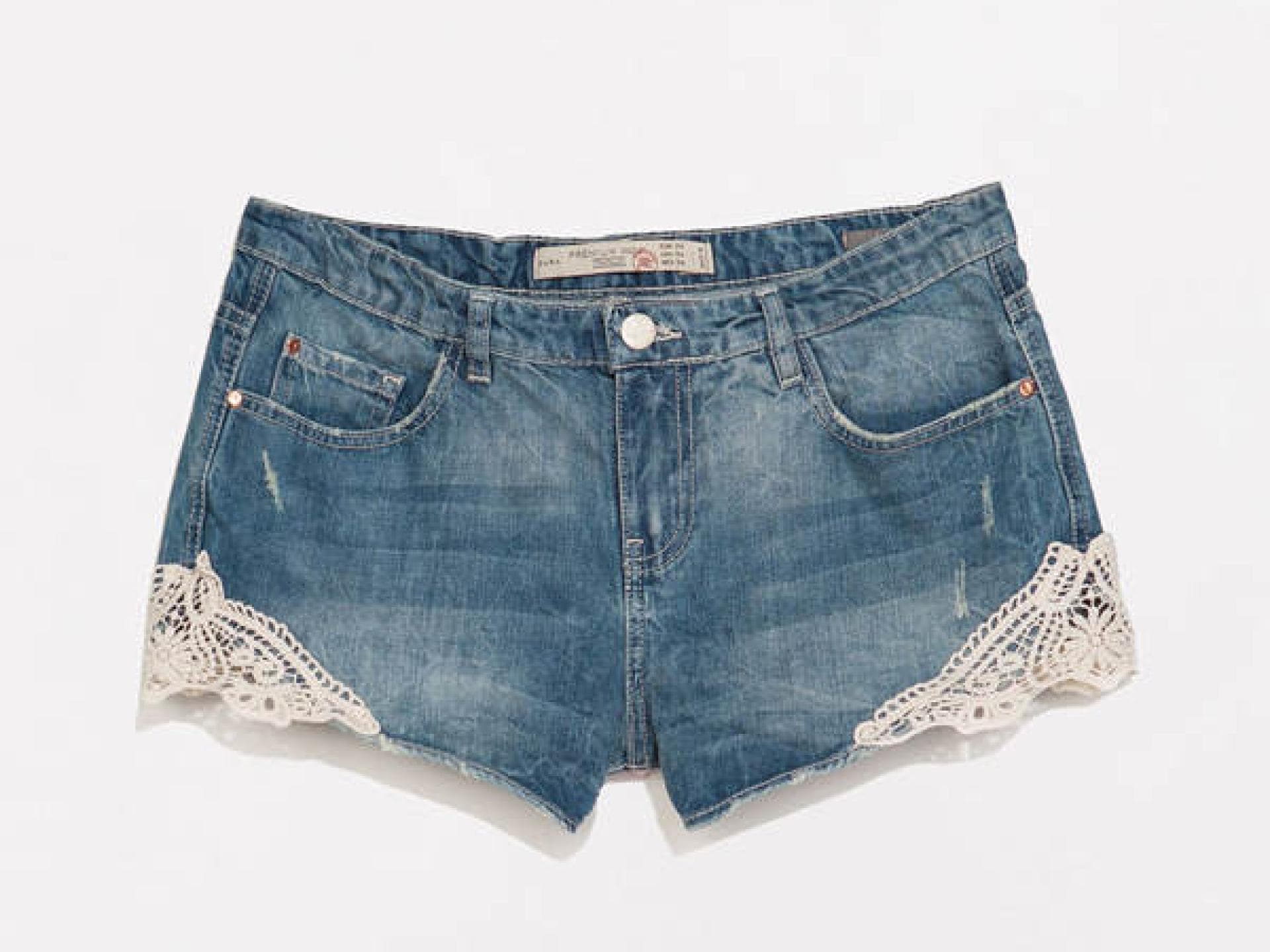 Hot Pants mit Spitze von Zara Hot Pants mit Spitze von Zara