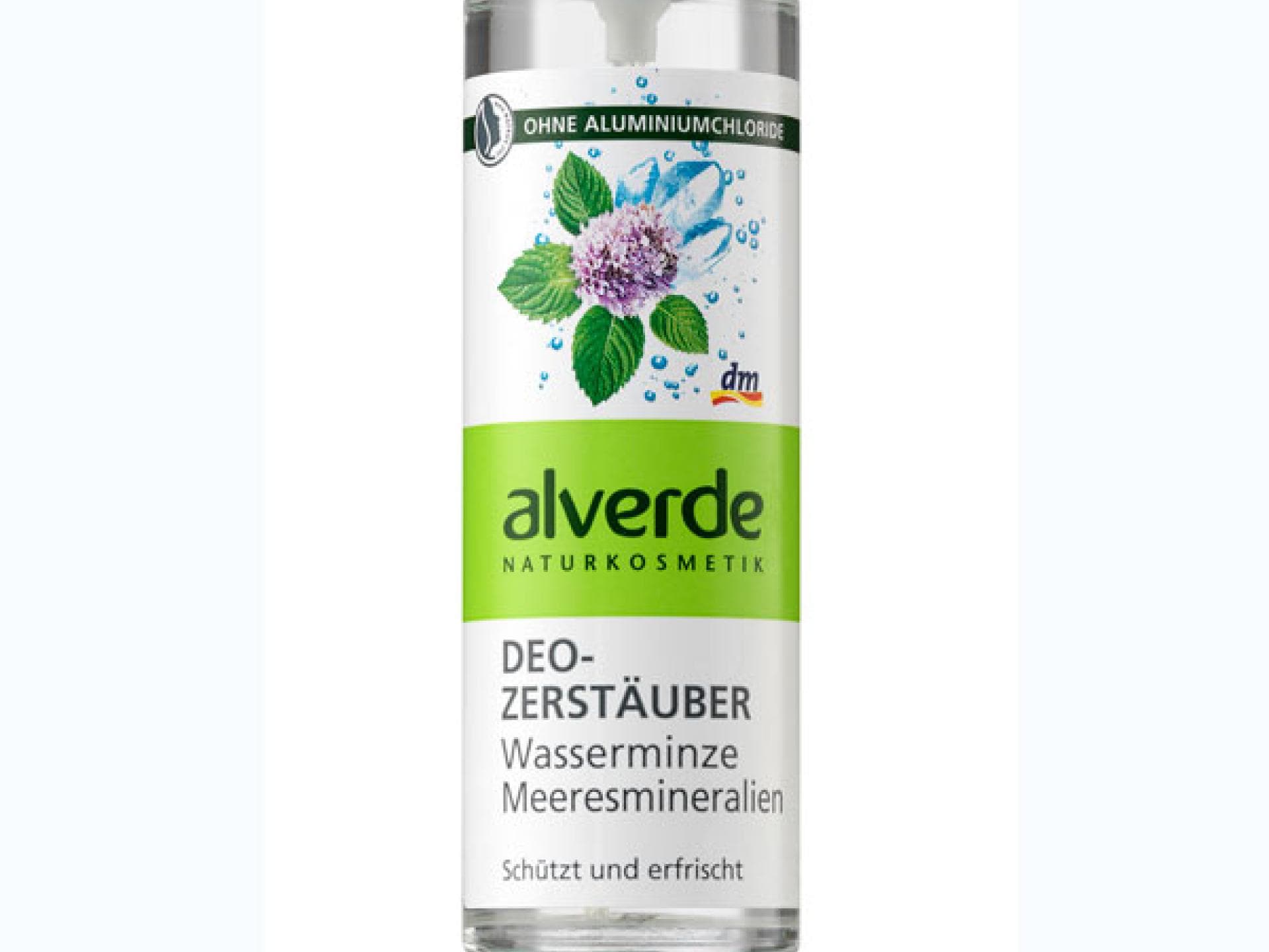 Ohne Aluminium: Alverde Deozerstäuber Wasserminze Meeresmineral