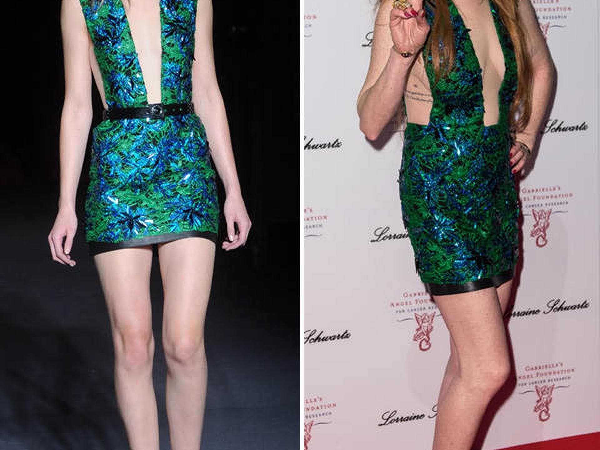 Lindsay Lohan in Julien Macdonald