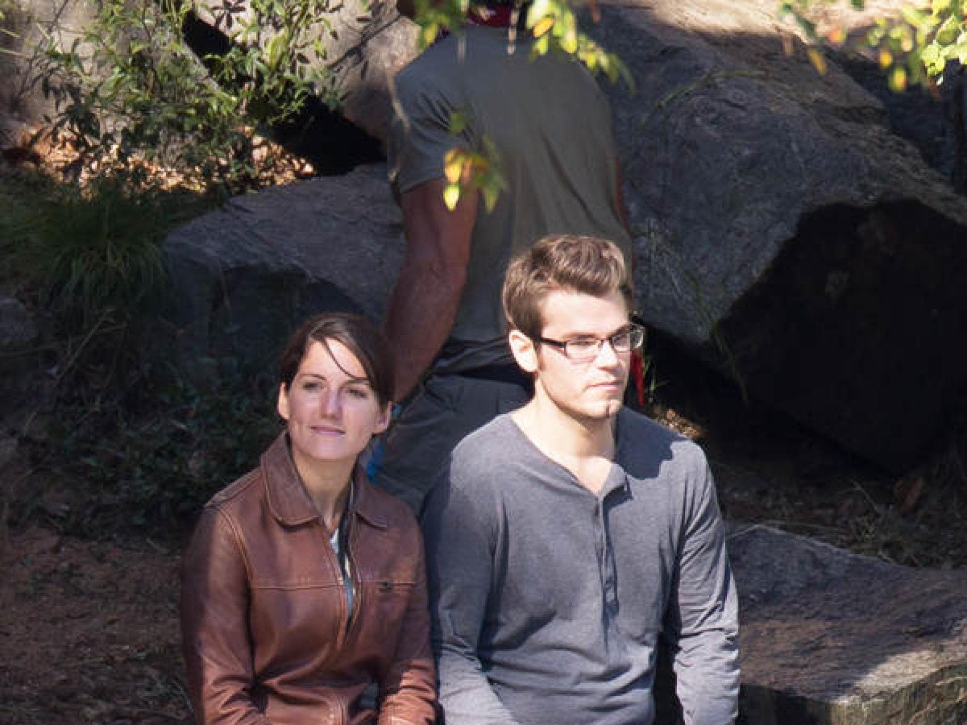 Lichtdoubles von Jennifer Lawrence und Liam Hemsworth