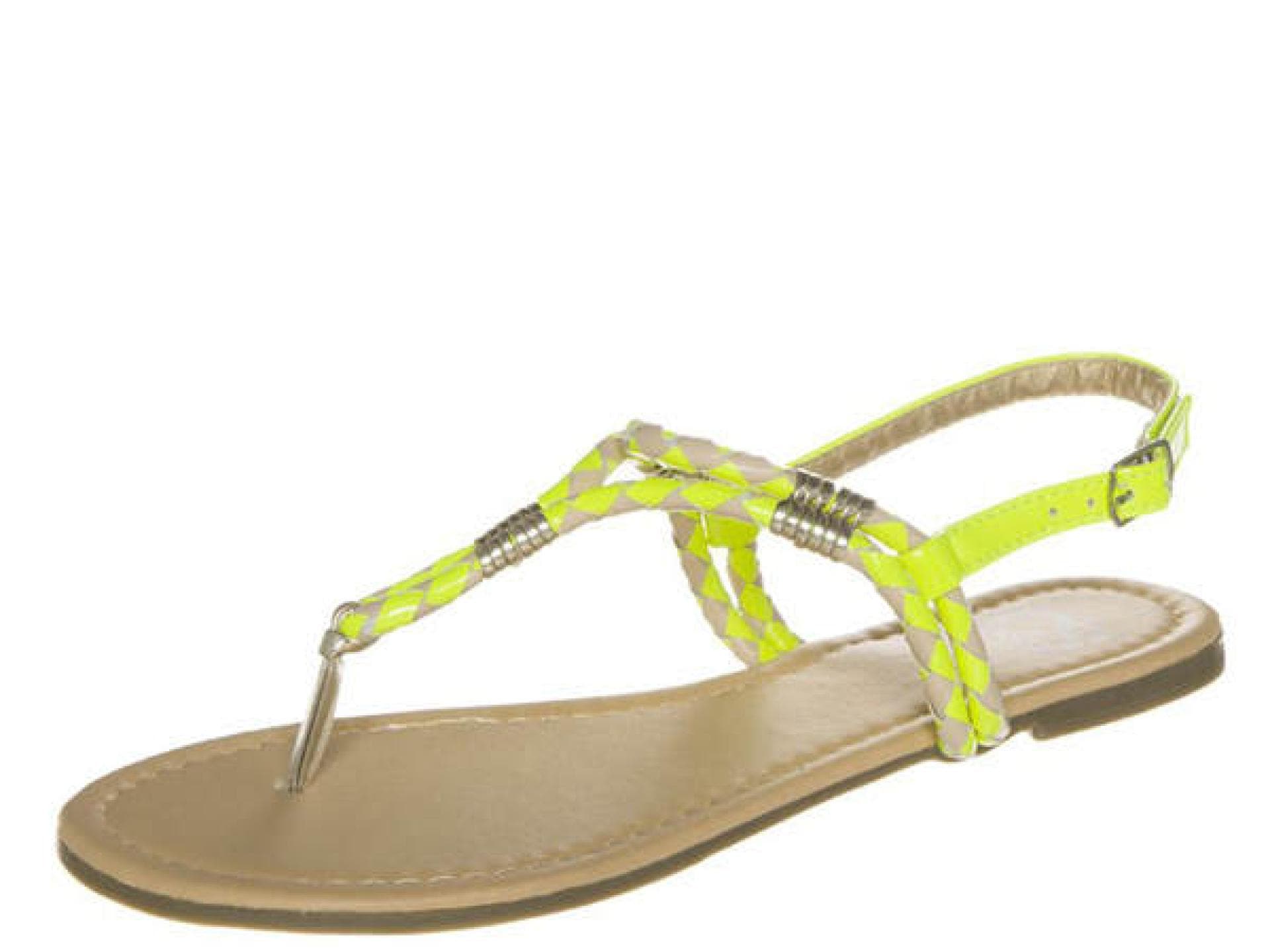 Neongelbe Sandale von Cassis de Cote d'Azur