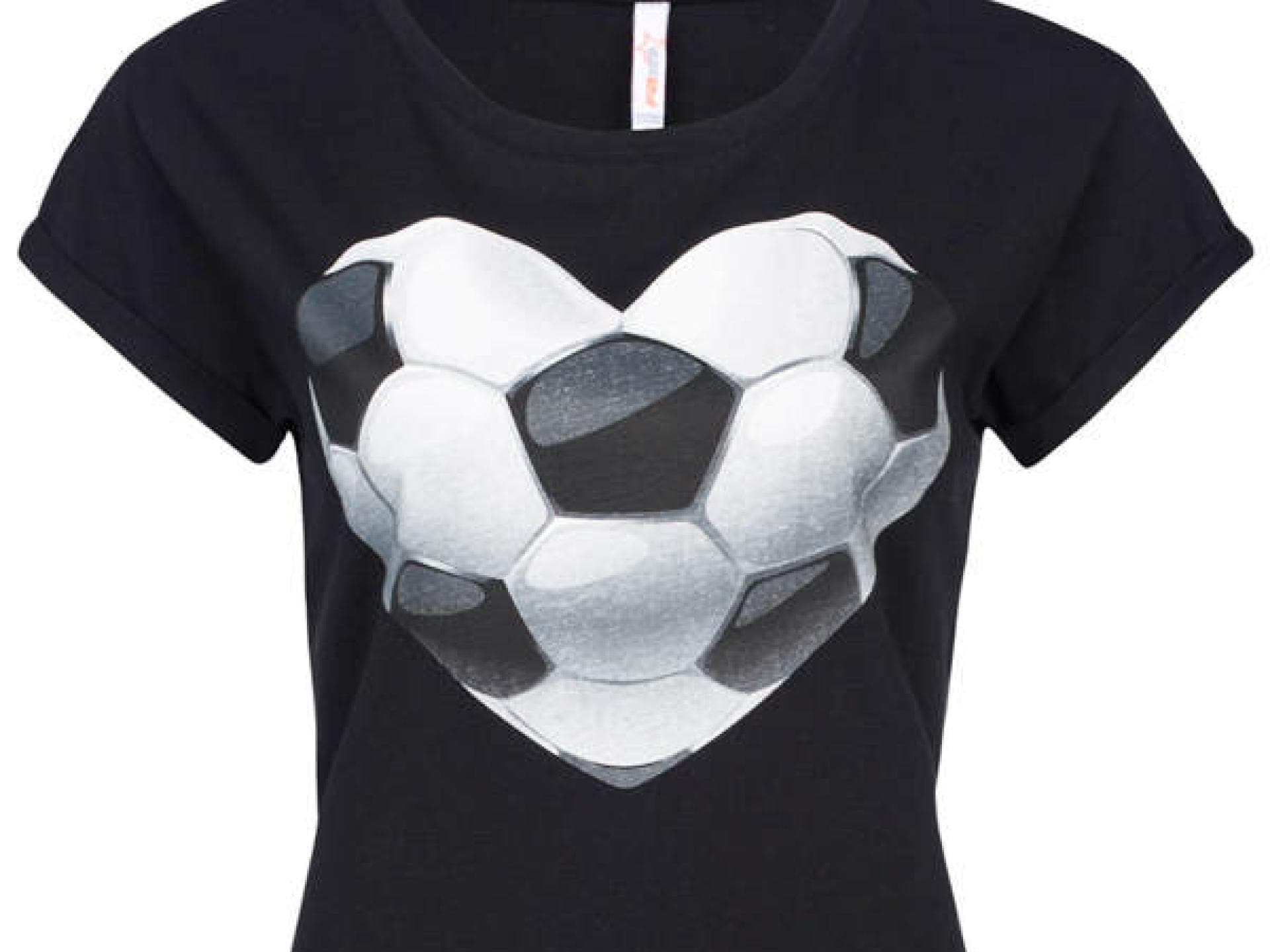 T-Shirt mit Herz-Fußball von New Yorker
