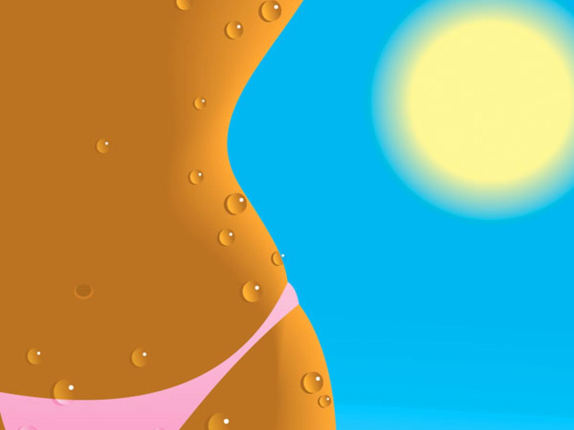 Braun werden im Wasser