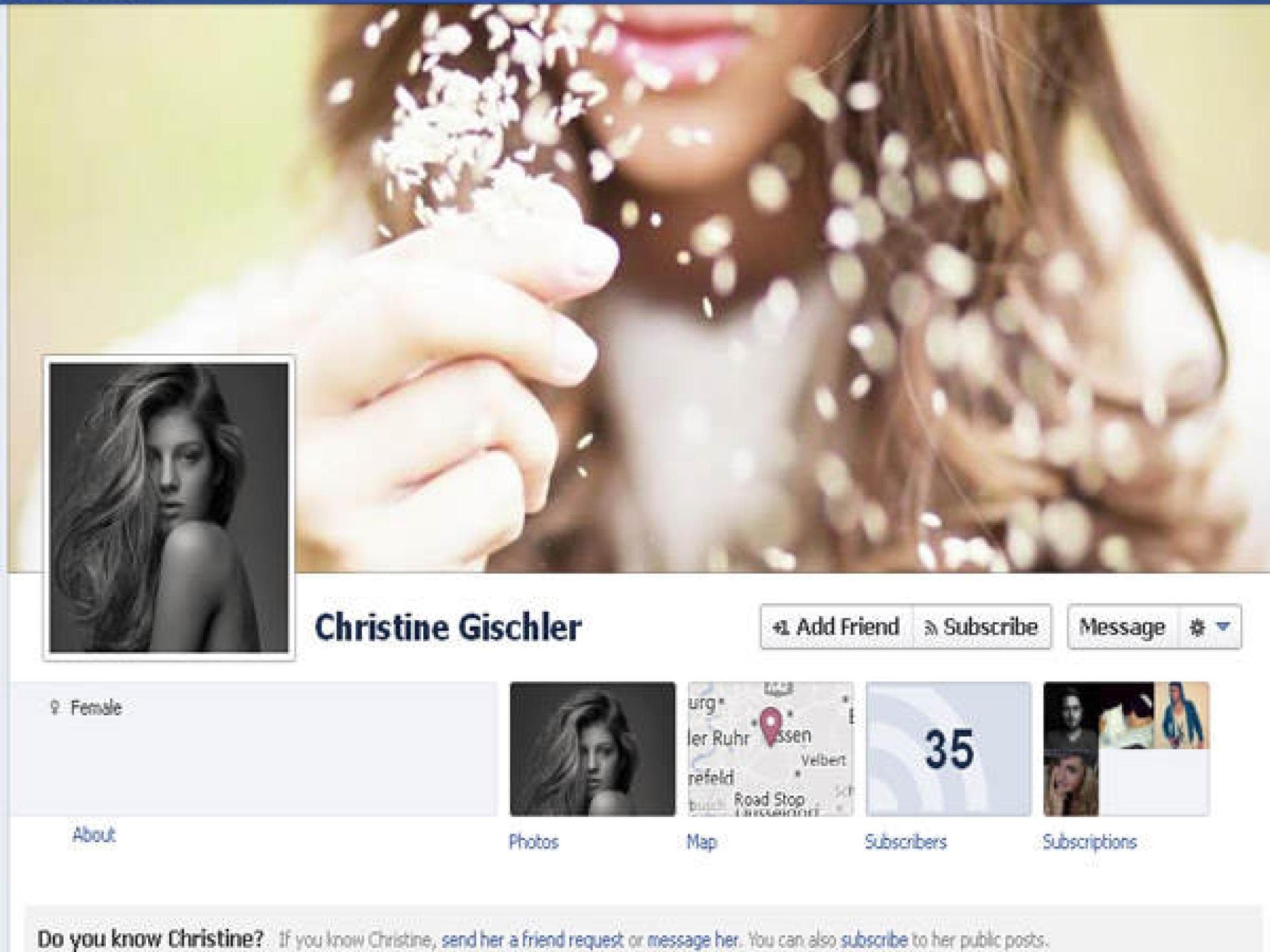 Facebook-Profil von Christine Gischler