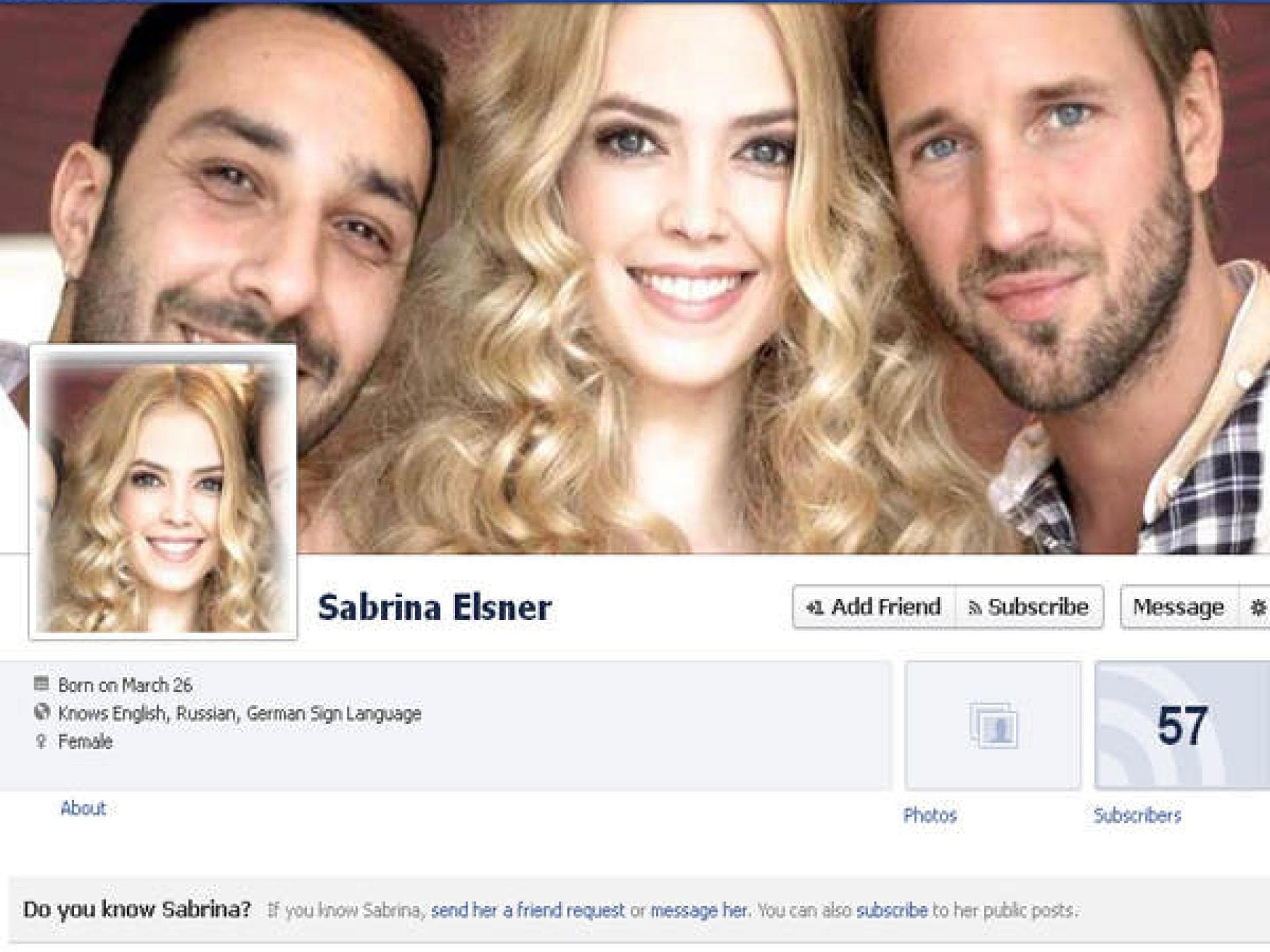Facebook-Profil von Sabrina Elsner Facebook-Profil von Sabrina Elsner