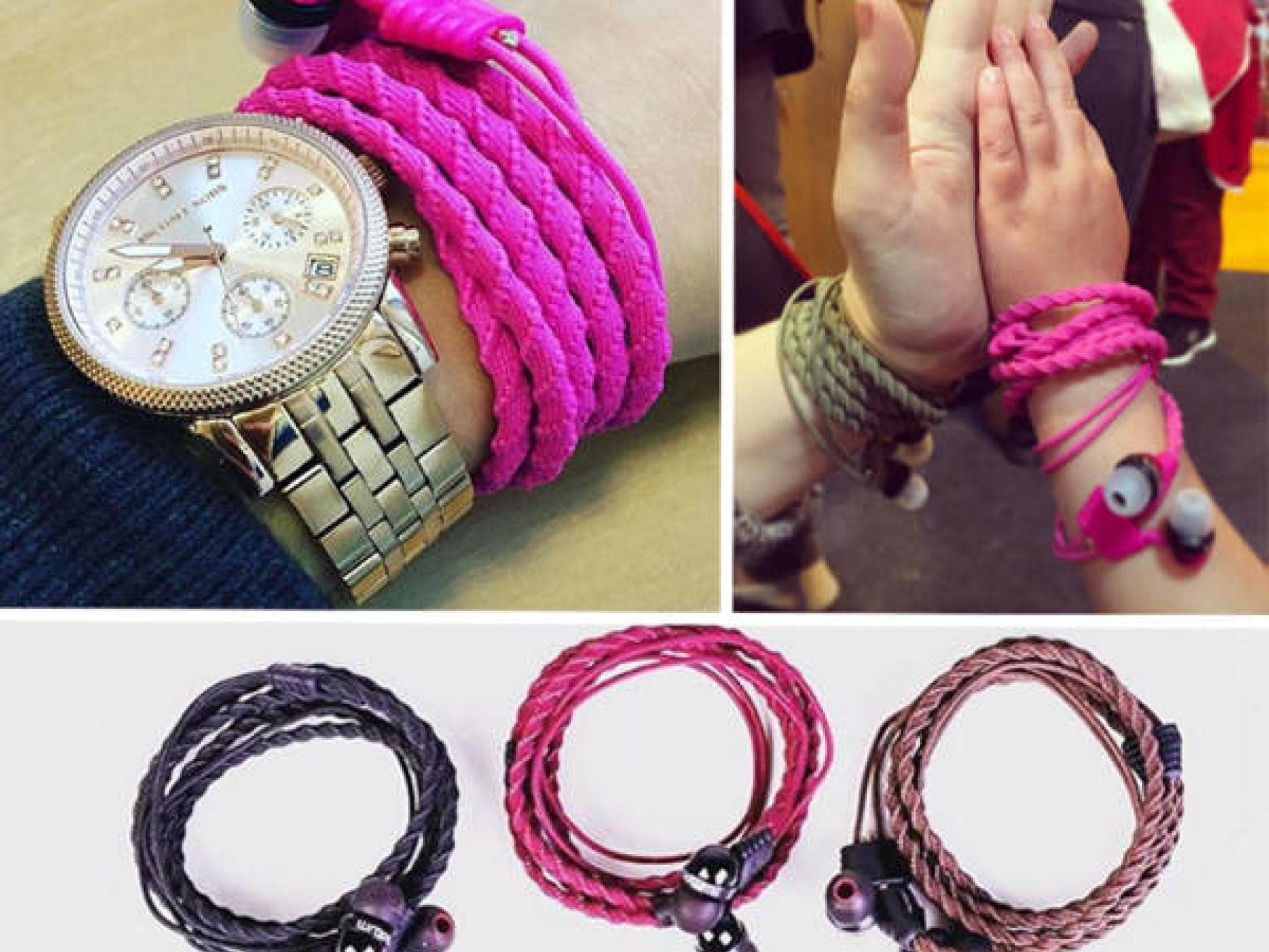 Kopfhörer & Armband in einem Kopfhörer & Armband in einem