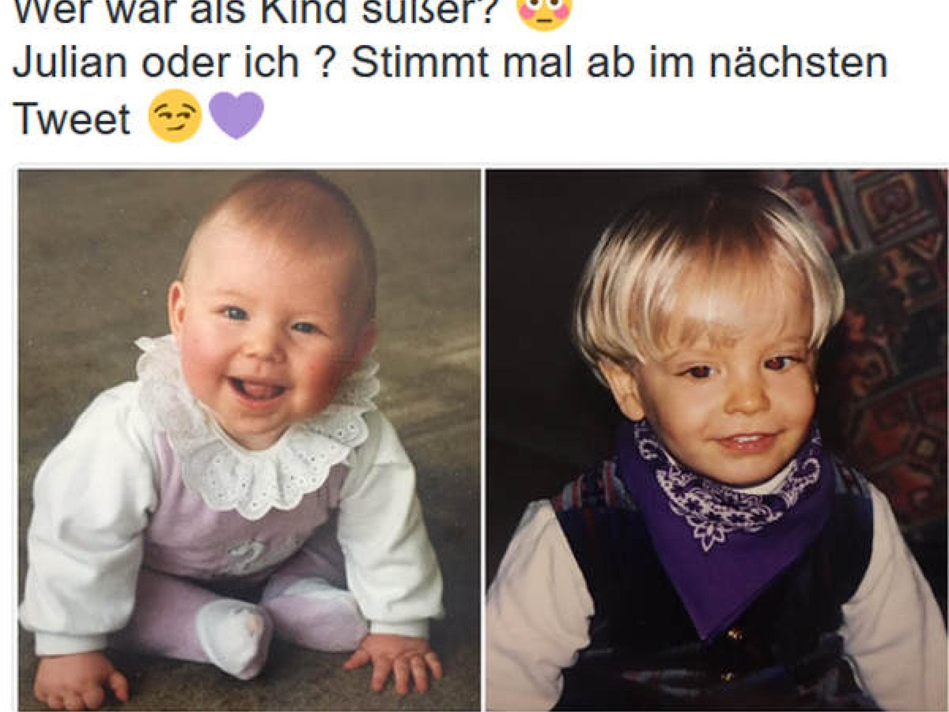 Bibi und Julian als Kinder