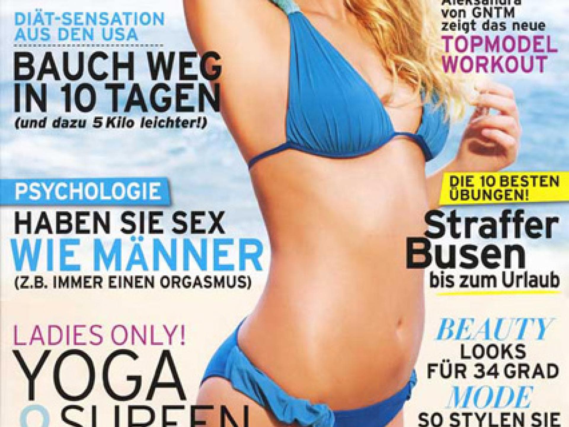 Aleksandra auf dem Shape-Cover