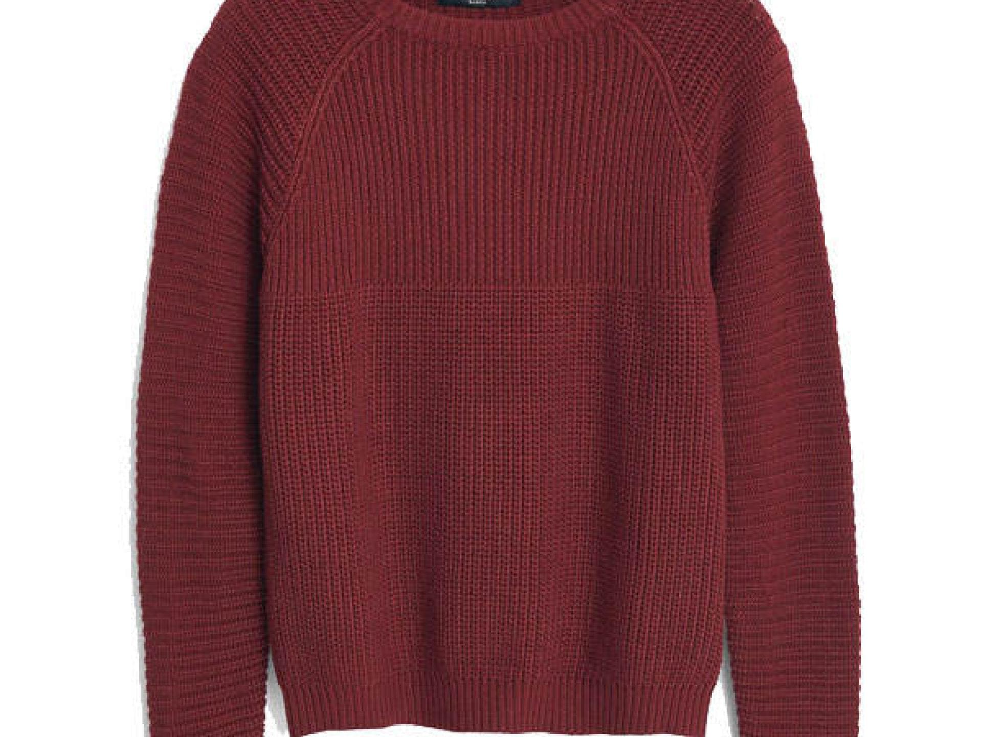 Weinroter Pullover von Mango
