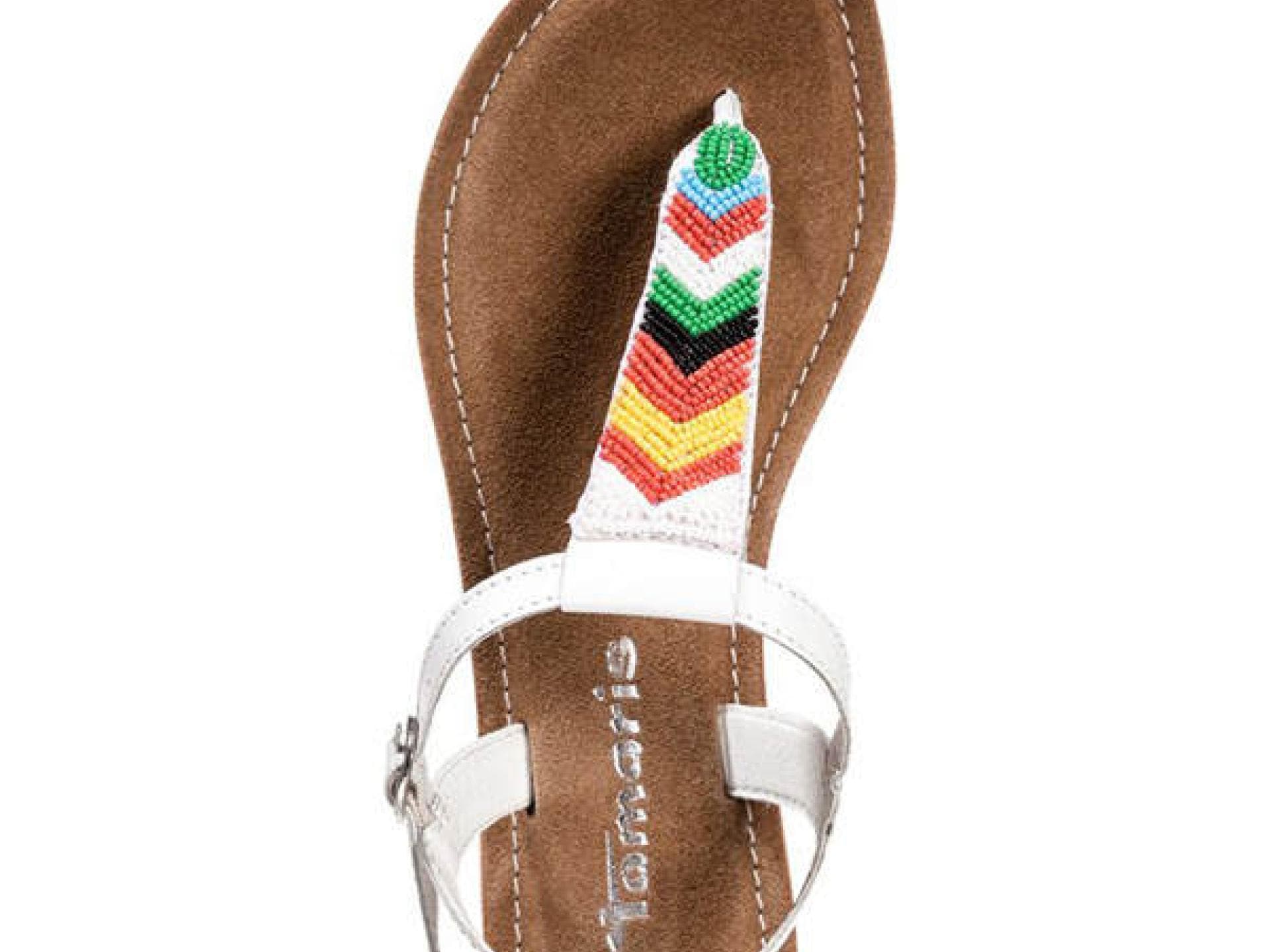 Schöne Sandalen mit bunten Perlen von Tamaris Schöne Sandalen mit bunten Perlen von Tamaris