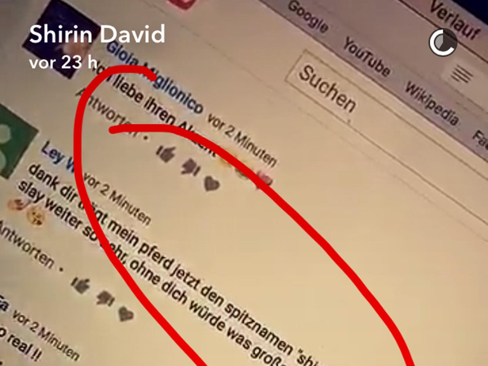 Fan nennt sein Pferd "Shirizzle"