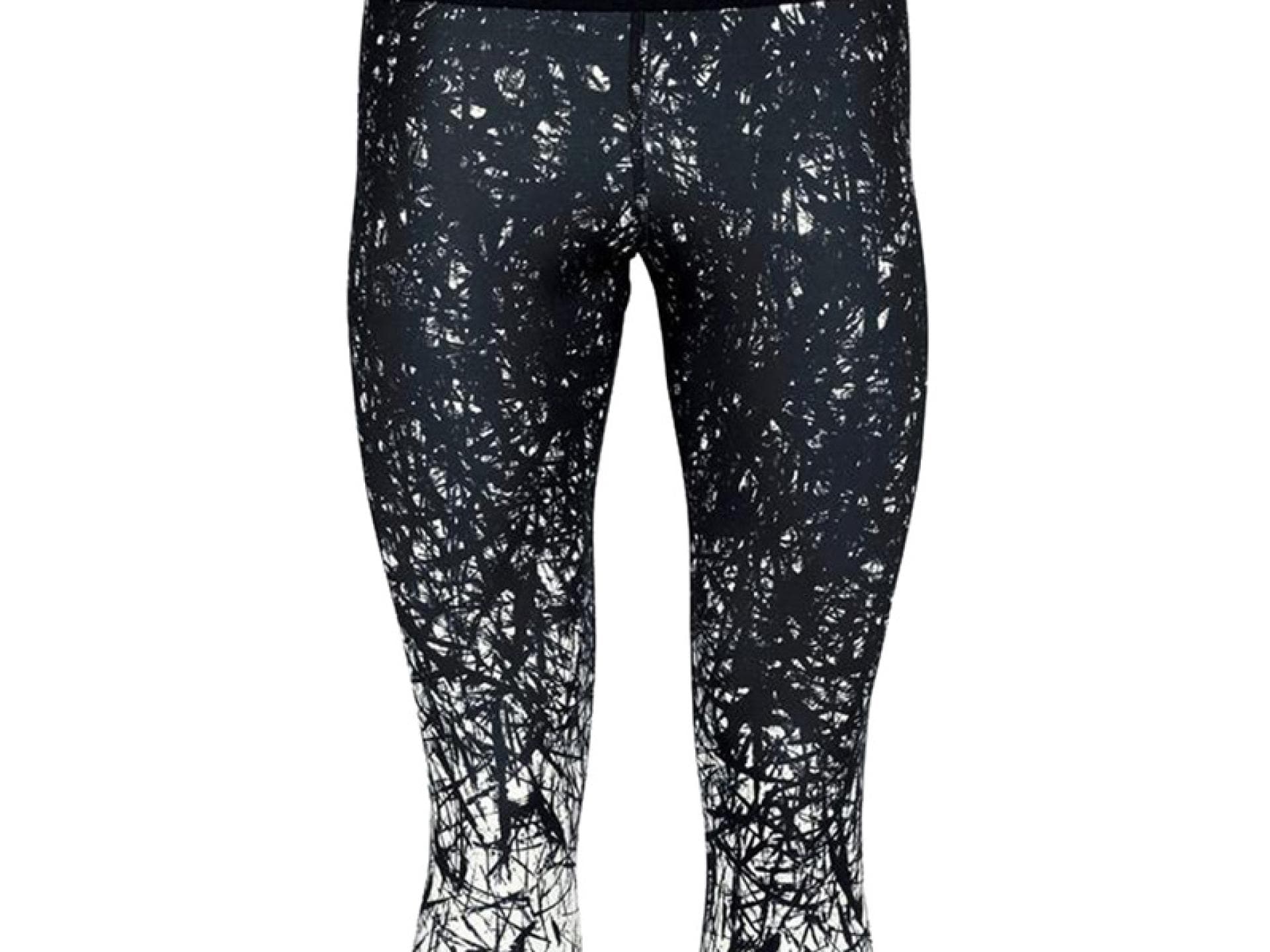 Gesprenkelte schwarz-weiß Sporttights von Reebok