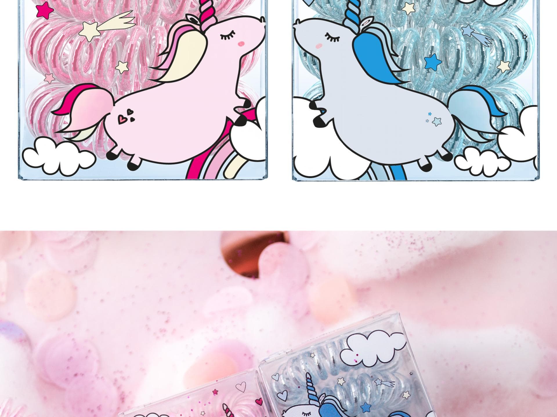 Einhorn-Spiralenhaargummis von invisibobble