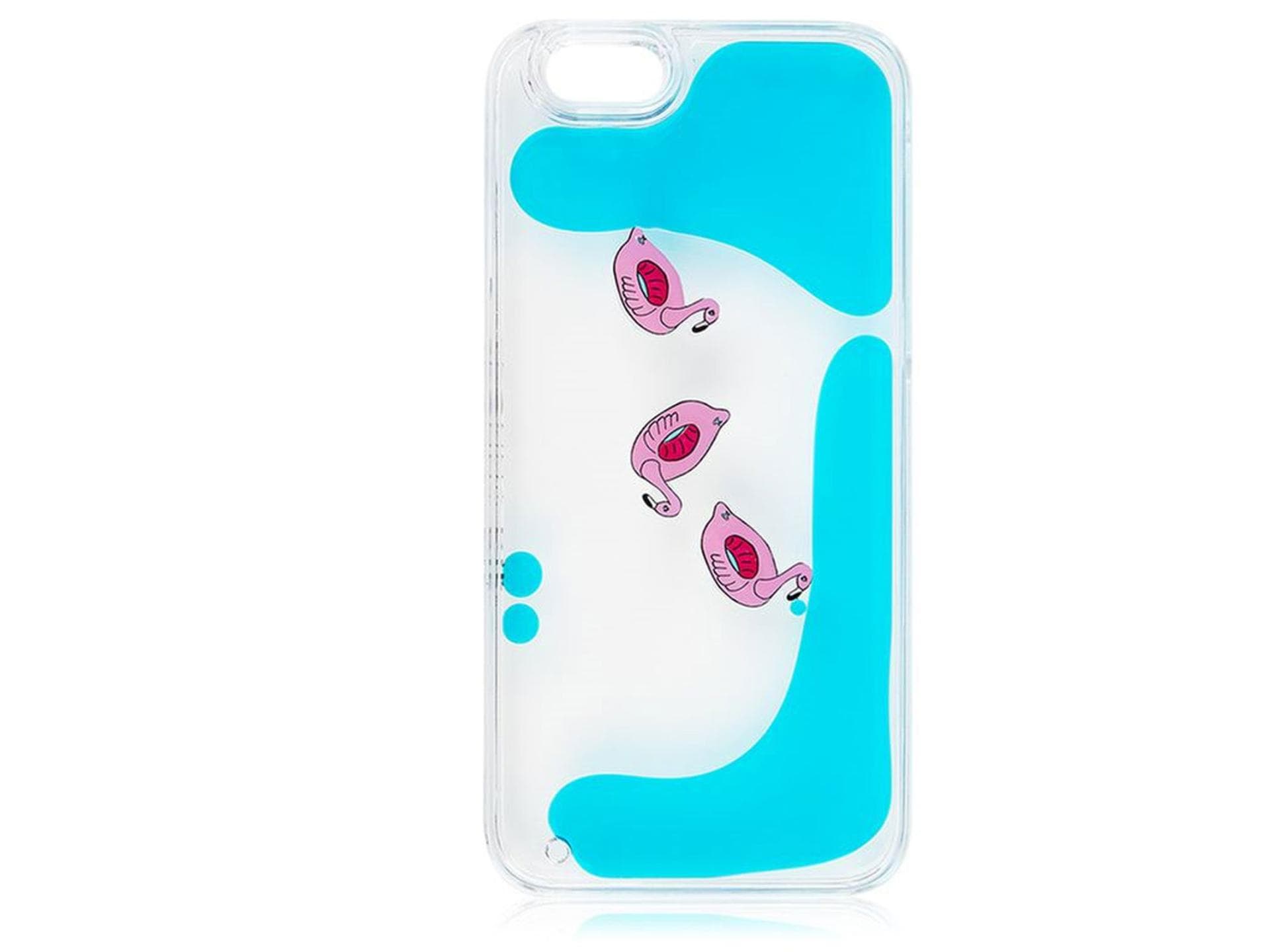 Handy Hülle mit schwimmenden Flamingos von Topshop