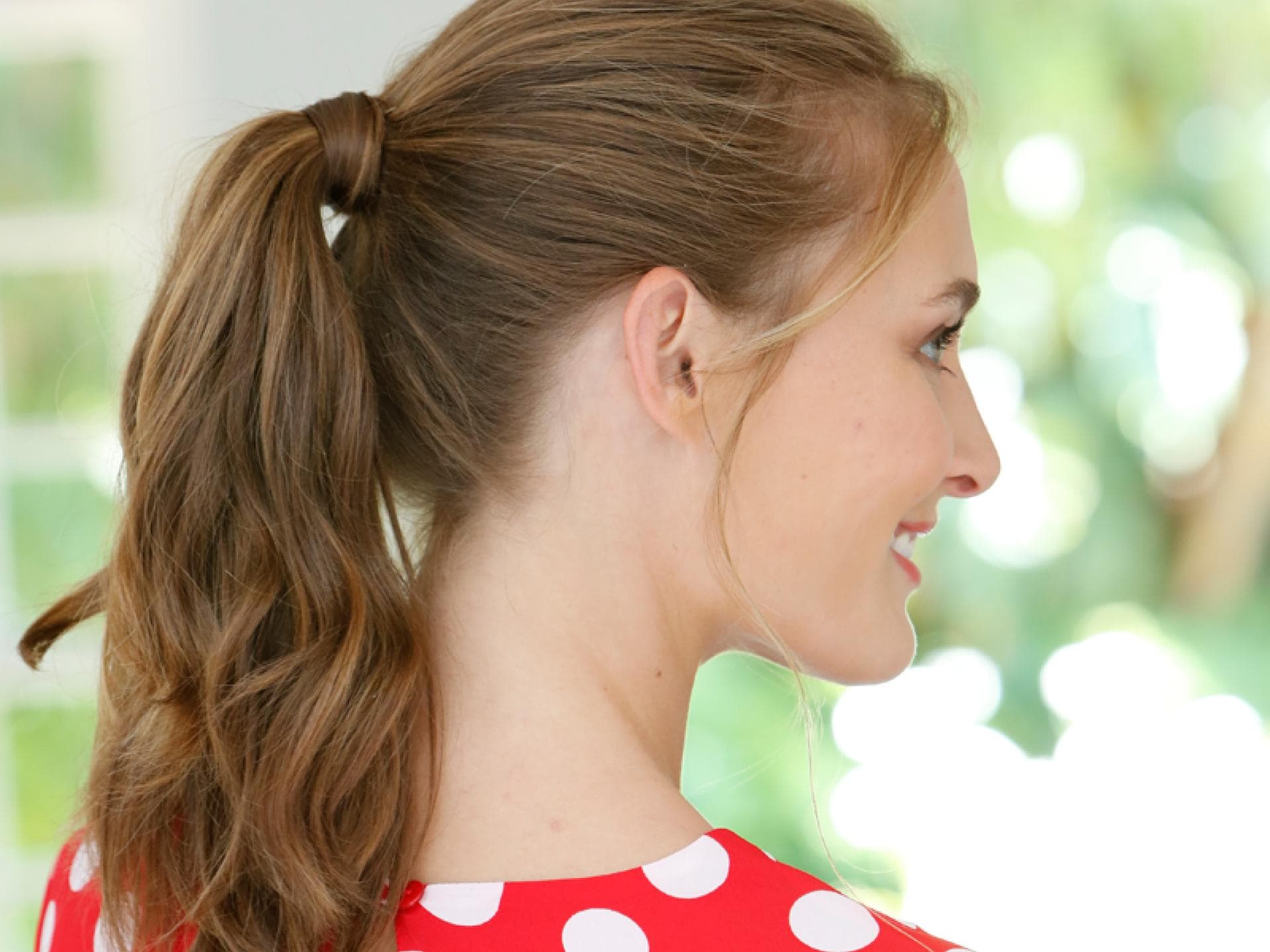 Konfirmationsfrisur mit Pferdeschwanz