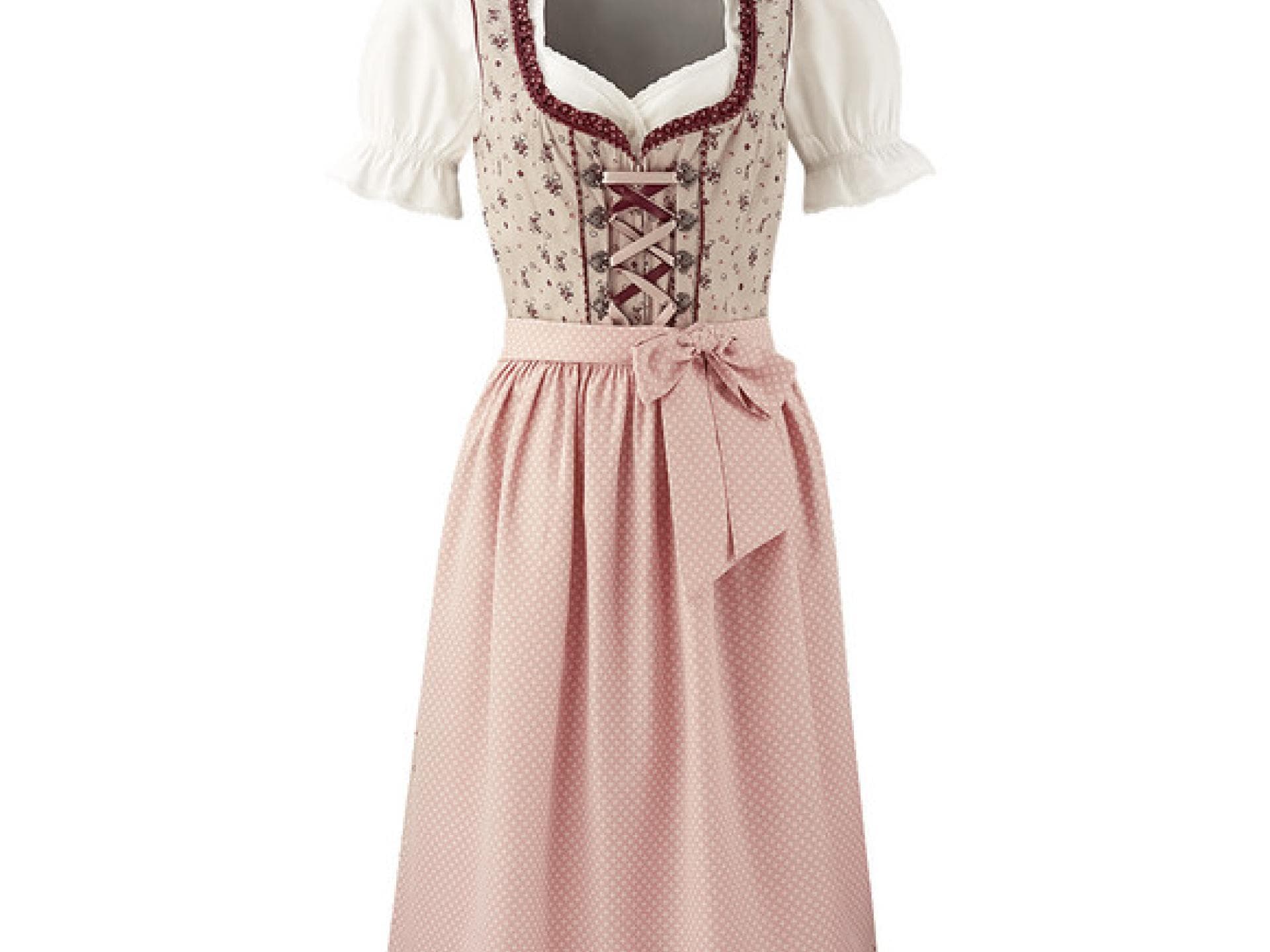 Blassrosa Dirndl mit Pünktchen