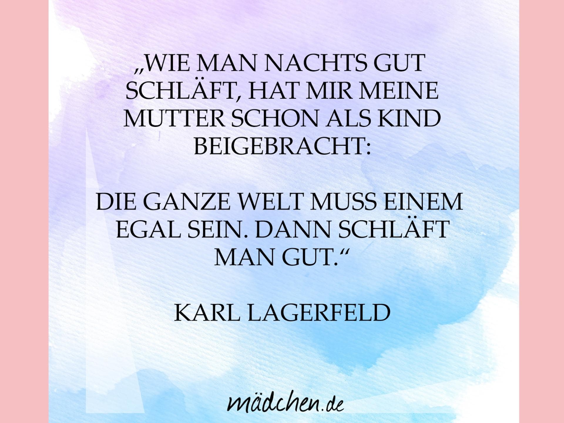 Karl über das Schlafen Karl über das Schlafen