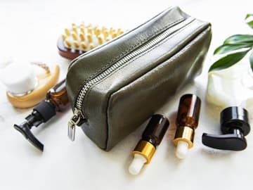 Kosmetiktasche für den Urlaub