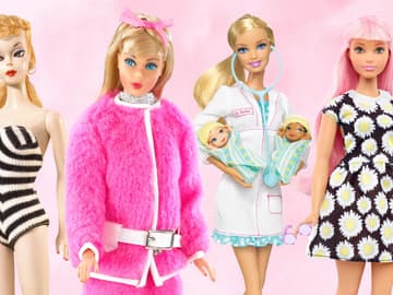 Barbie im Laufe der Zeit quer