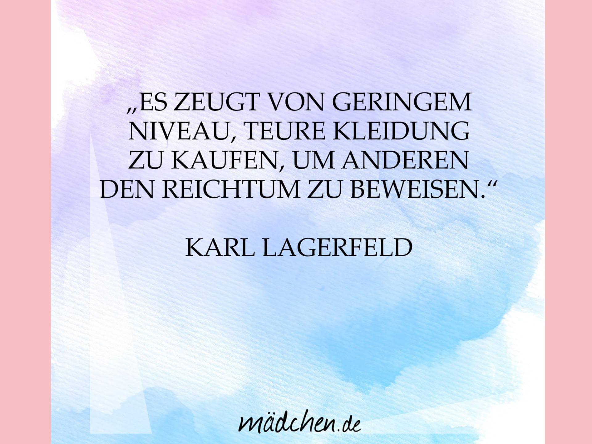 Karl Uber Teure Kleidung