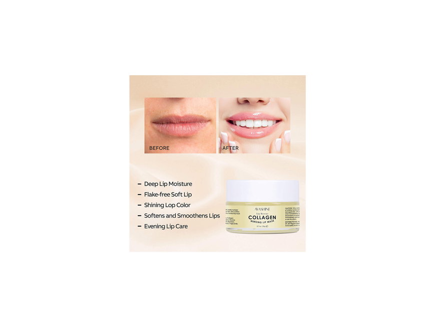 4er Set Lippenmasken über Nacht – Mit Erdbeer-, Pfirsich-, Avocado- & Zitronengeschmack